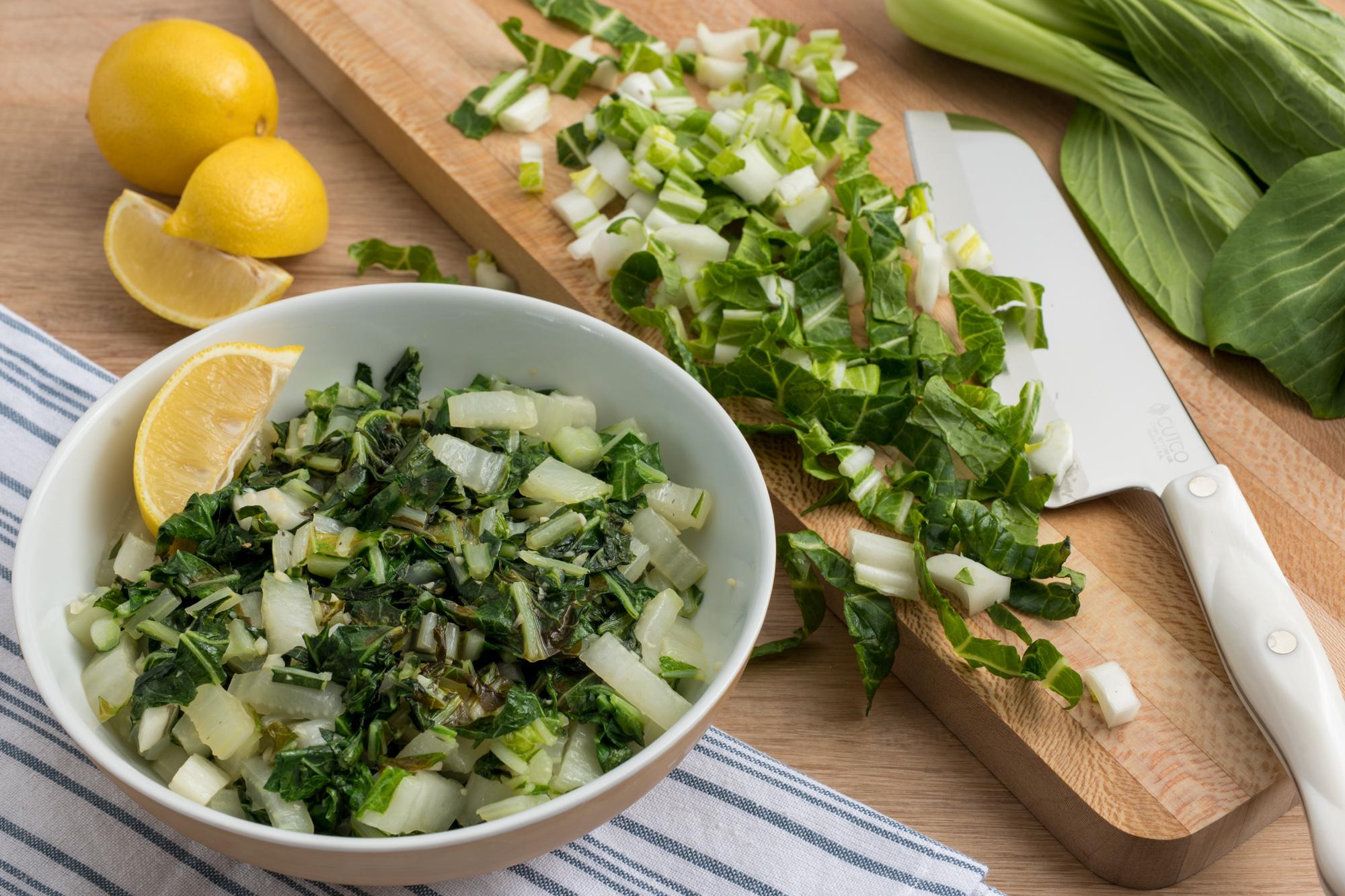 Saut&eacute;ed Baby Bok Choy