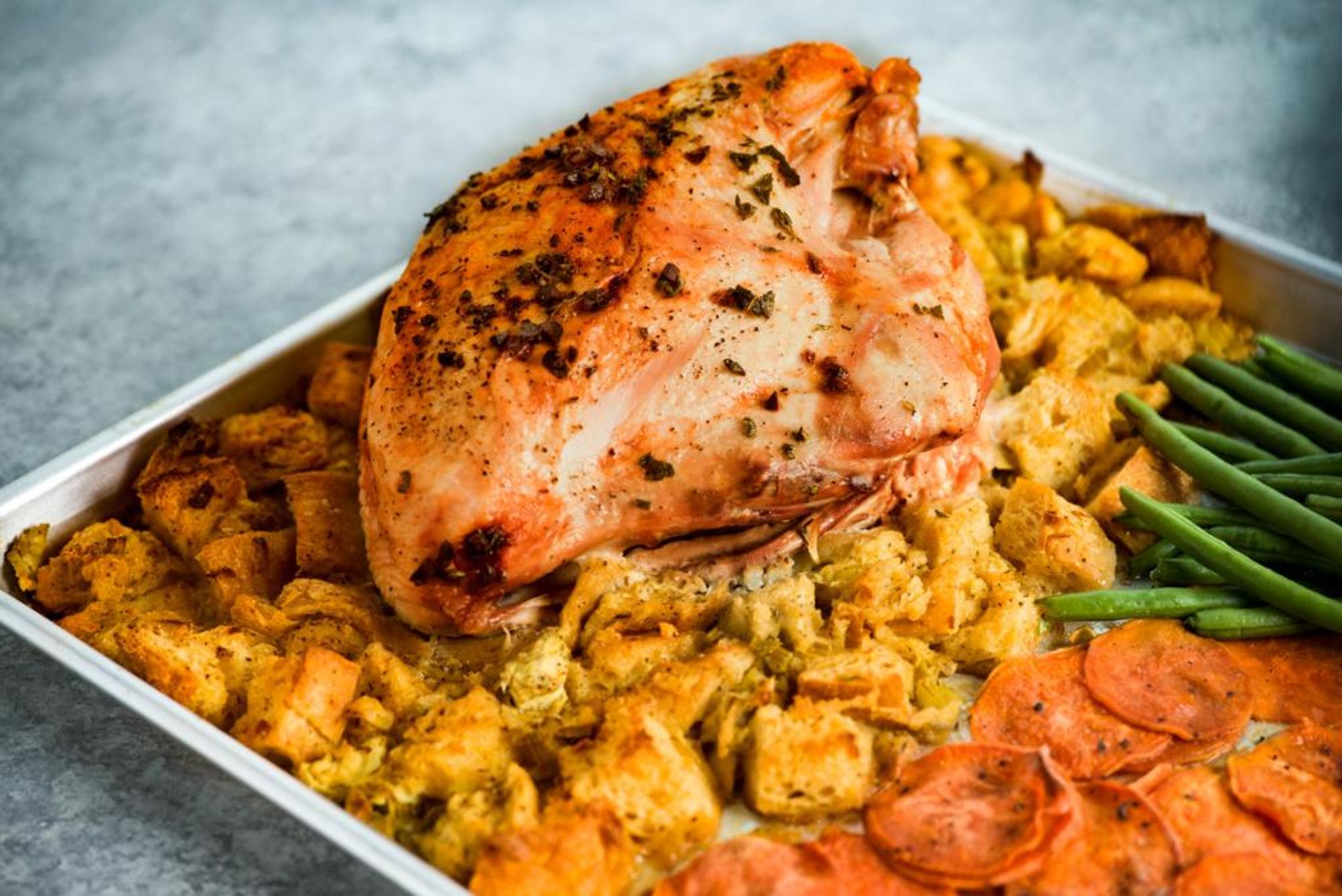 Thanksgiving Dinner for Two (One Sheet Pan!)