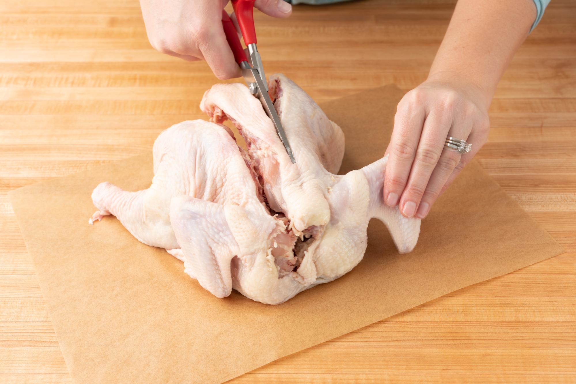 Super Shears being used to prep the chicken.