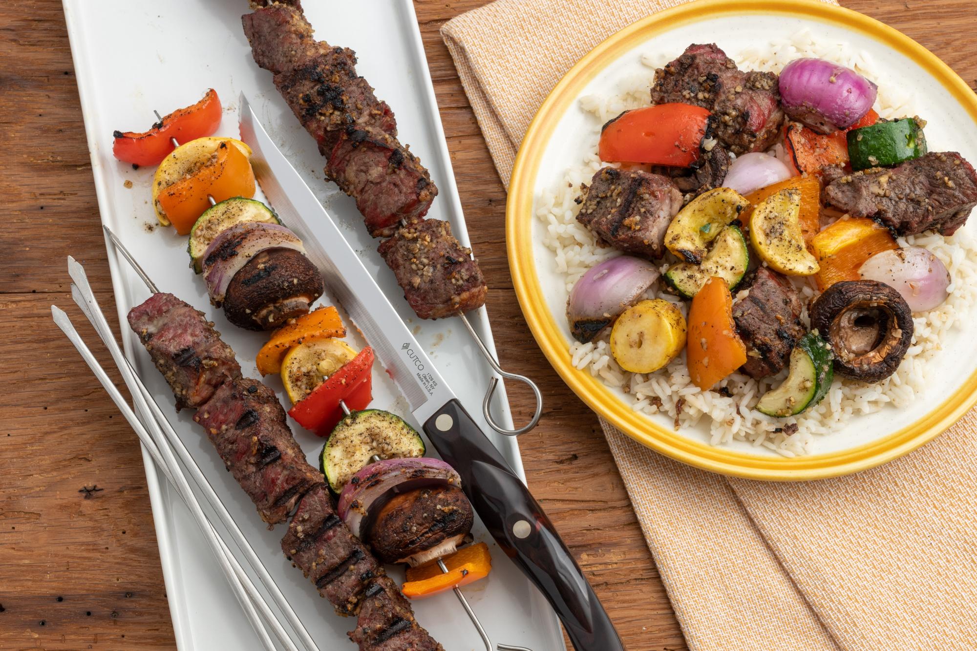 Garlic Parmesan Tri-Tip Kabobs