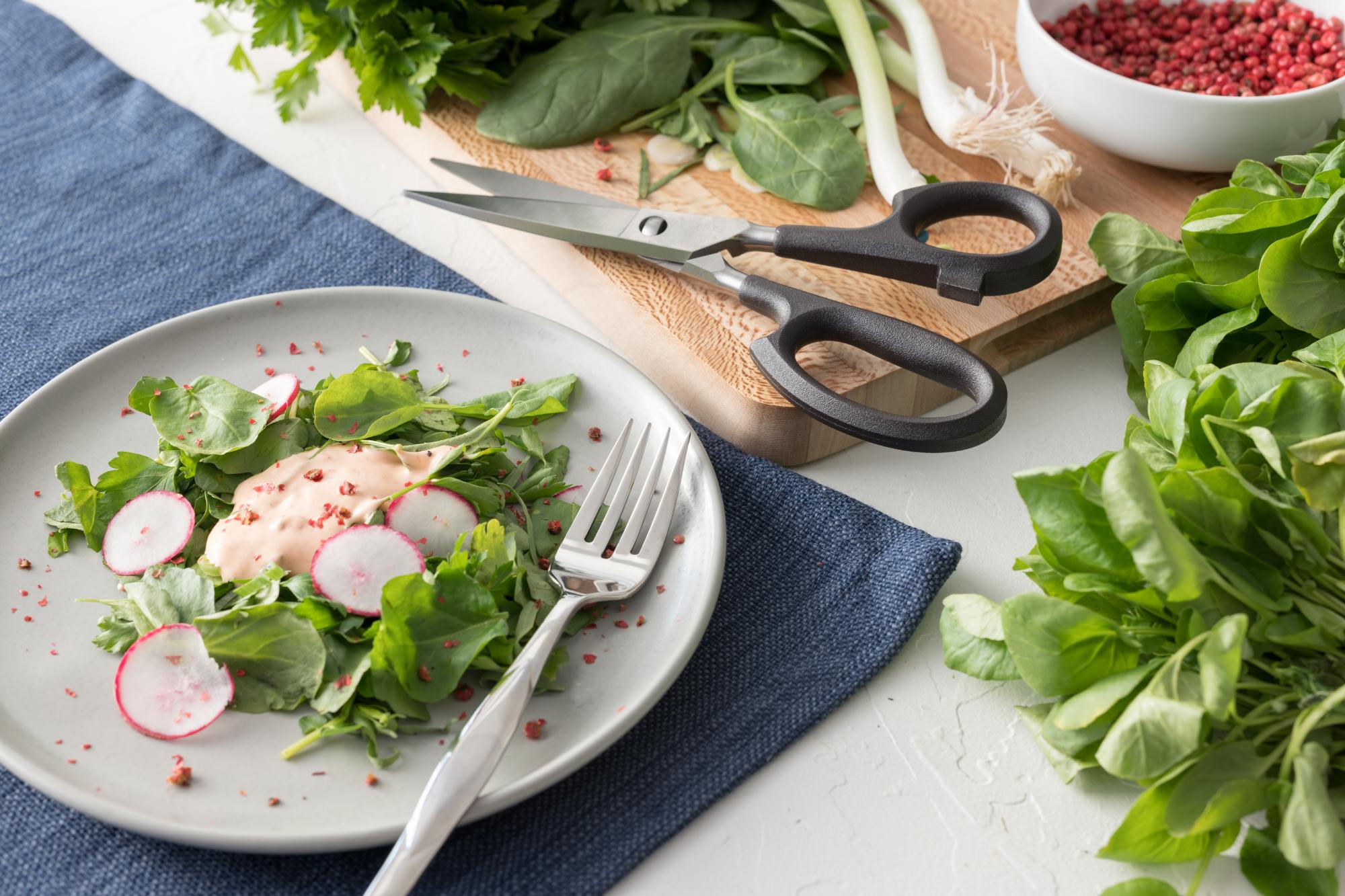 Watercress and Herb Salad With Pink Peppercorn Dressing