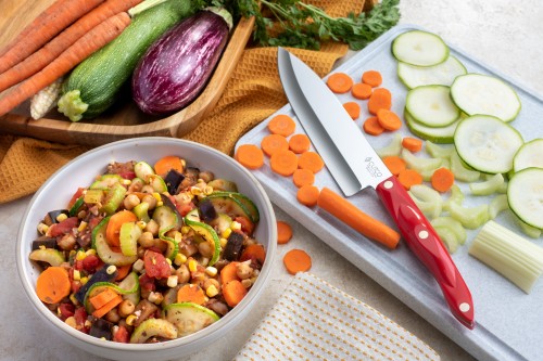 Vegetable Stew With Chickpeas, Eggplant and Zucchini