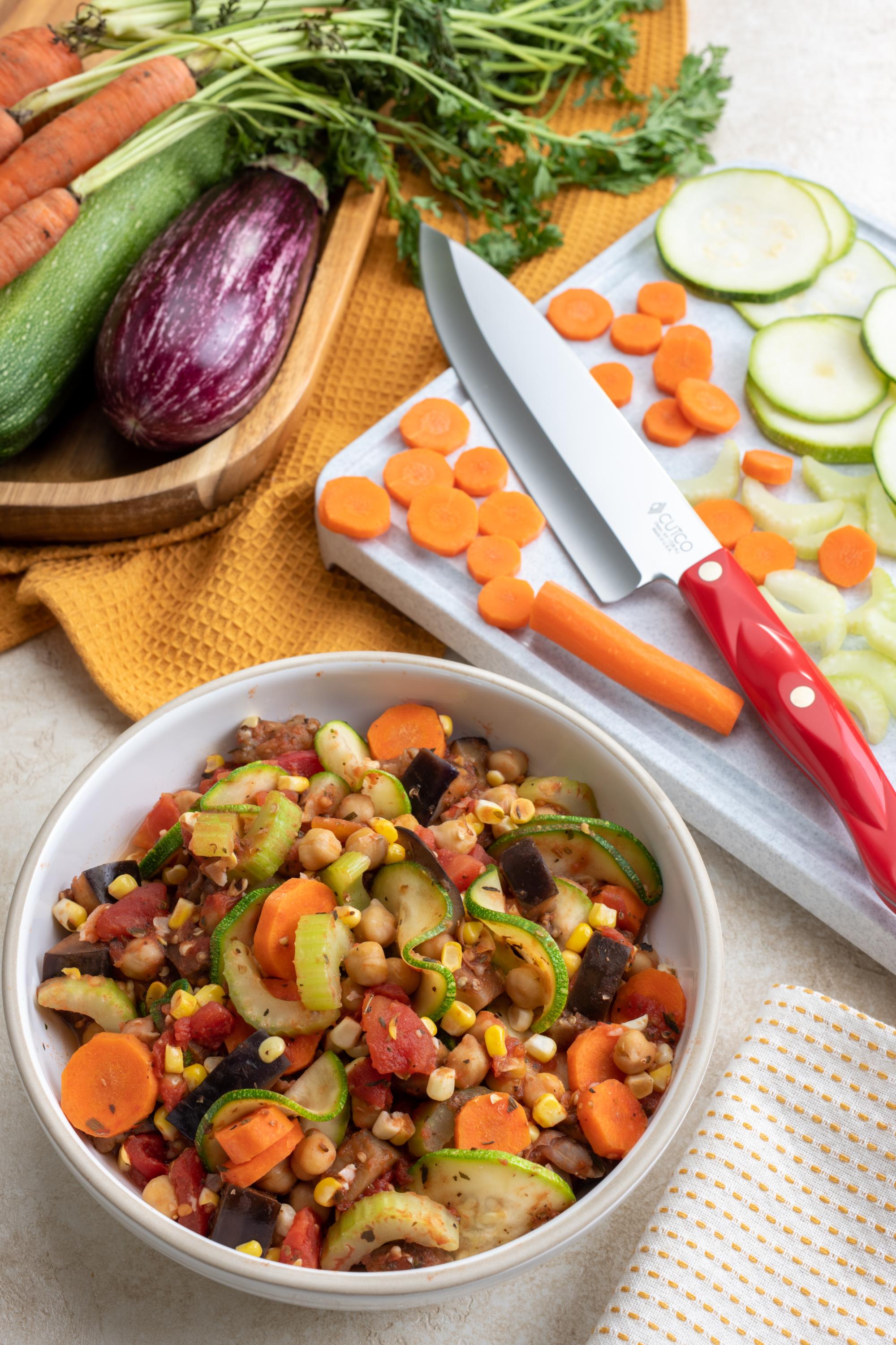 Vegetable Stew with Chickpeas, Eggplant and Zucchini