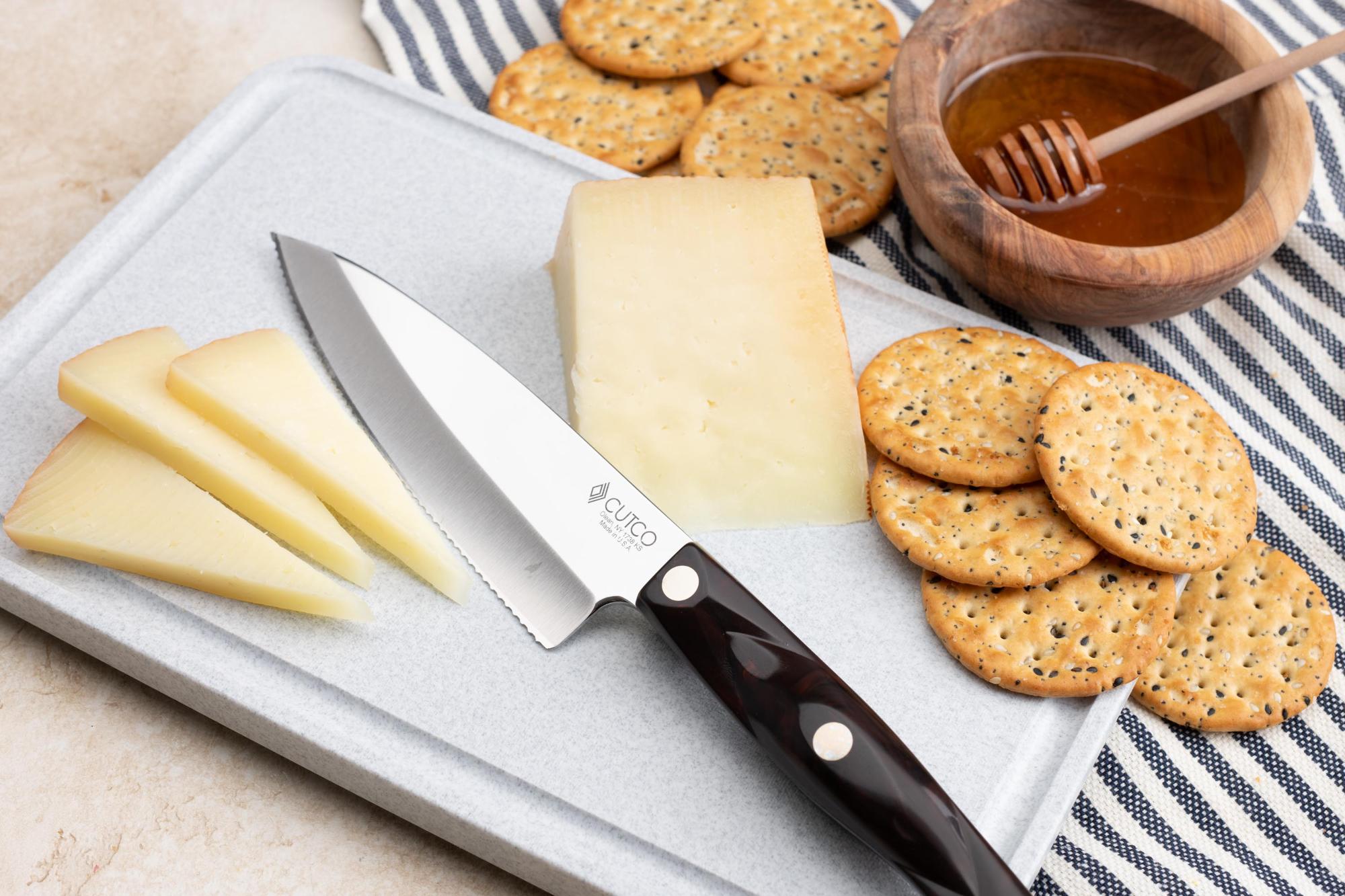 The Gourmet Prep Knife is perfect for harder cheeses.