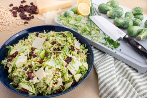 Brussels Sprout Salad With Apple and Dried Cherries