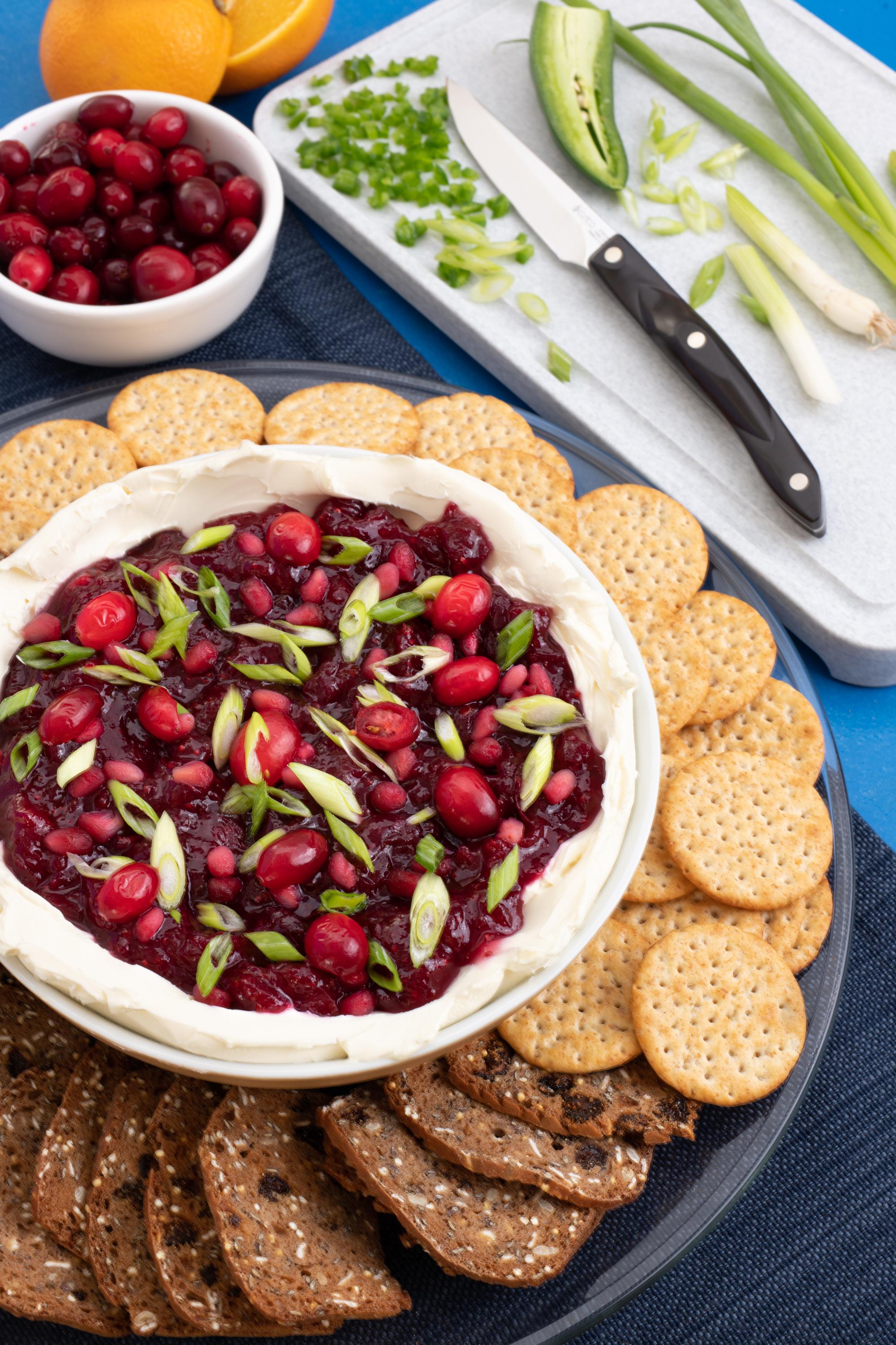 Cranberry and Orange Cream Cheese Dip