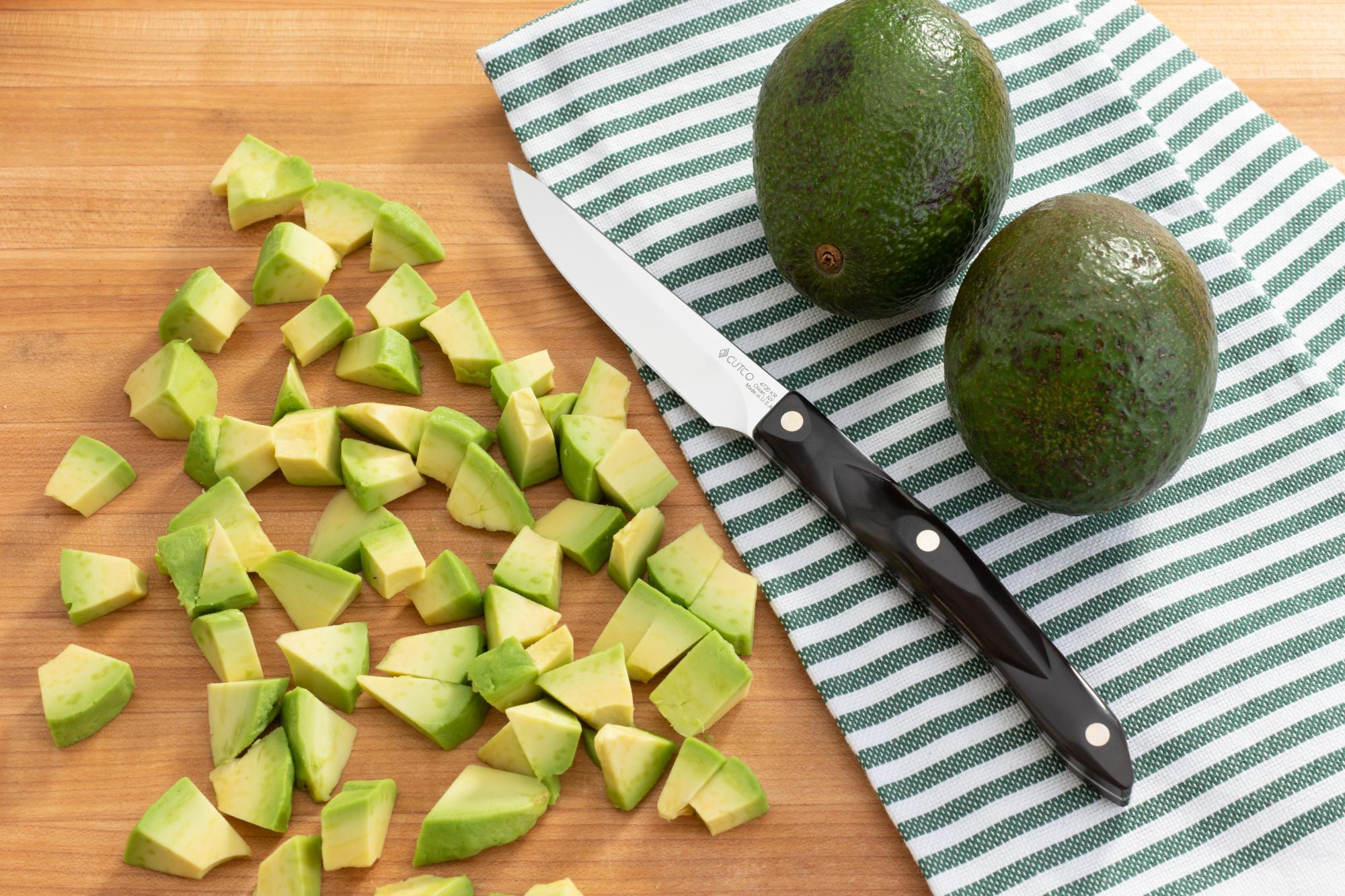 Diced avocado with the 4 Inch Gourmet Paring knife.