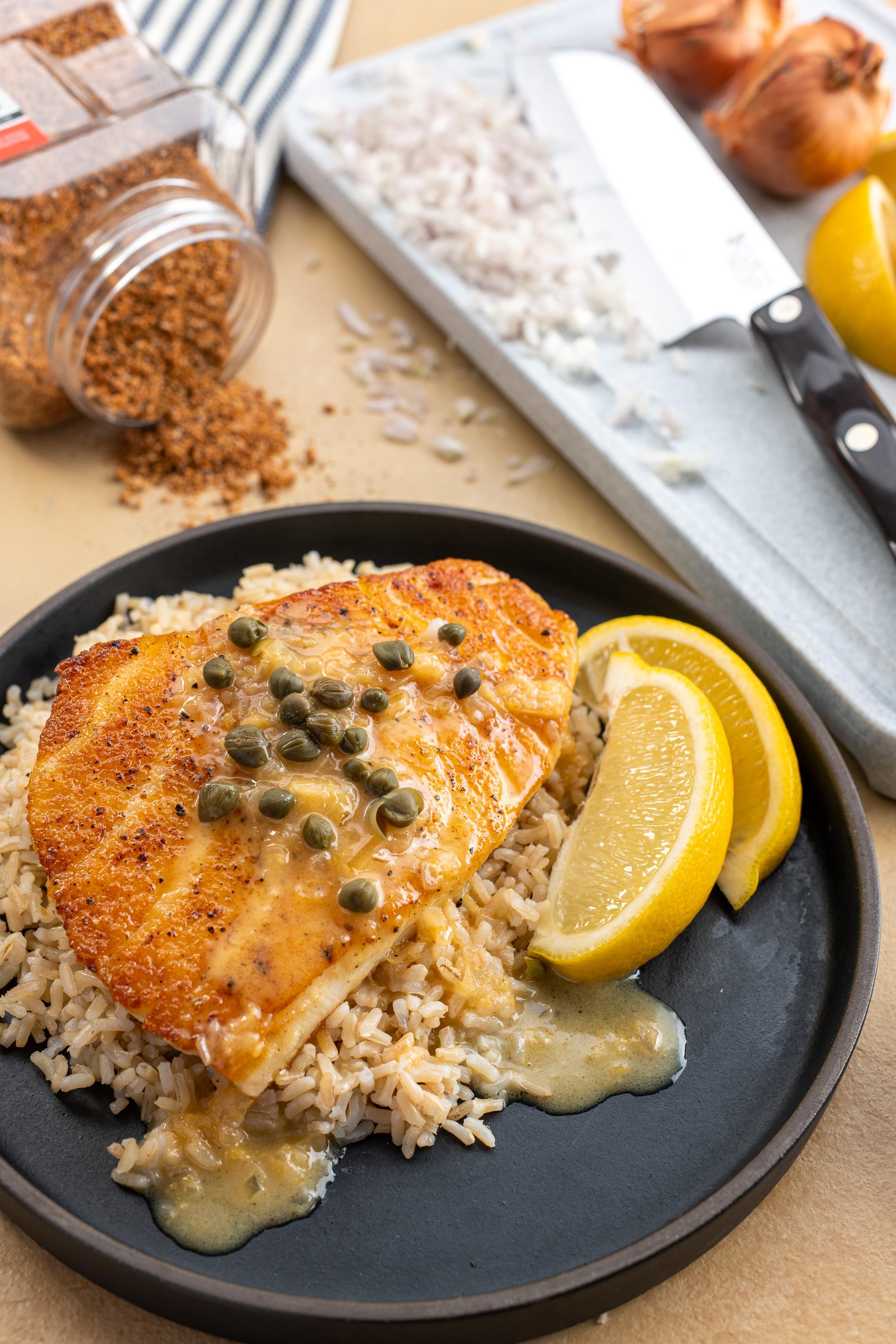 Chilean Sea Bass With Lemon Butter Sauce