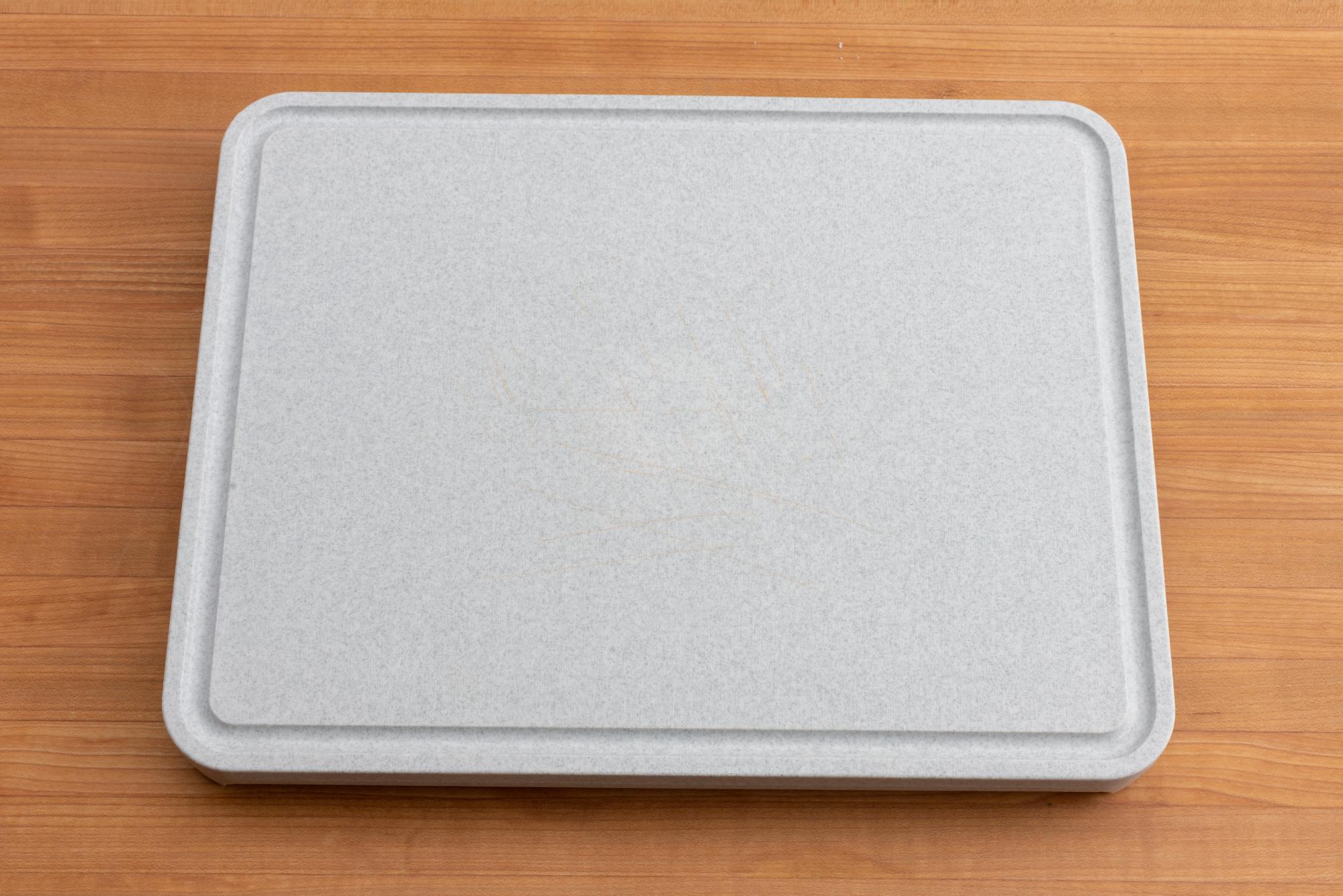 Rectangular White Plastic Cutting Board - 6 x 10