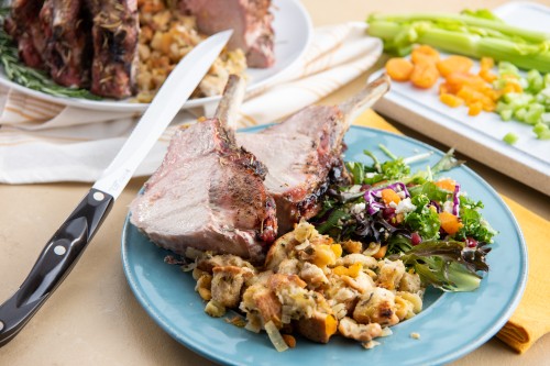 Crown Roast of Pork With Apples and Apricot Stuffing