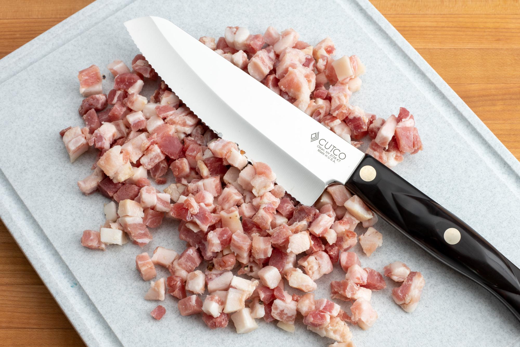 Hardy Slicer with diced pancetta.