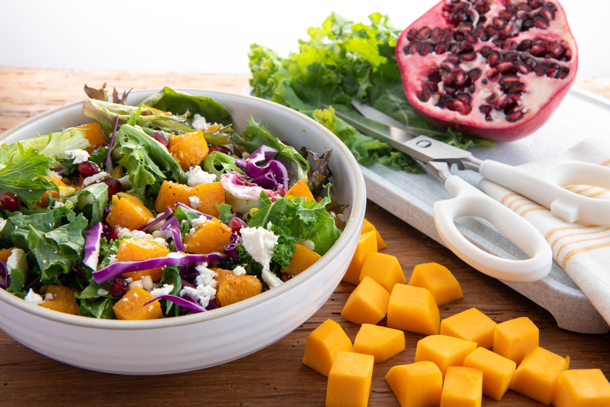 Kale, Butternut Squash and Couscous Salad With Vinaigrette