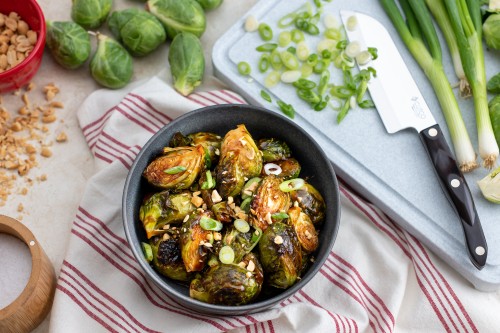 Kung Pao Brussels Sprouts With Peanuts