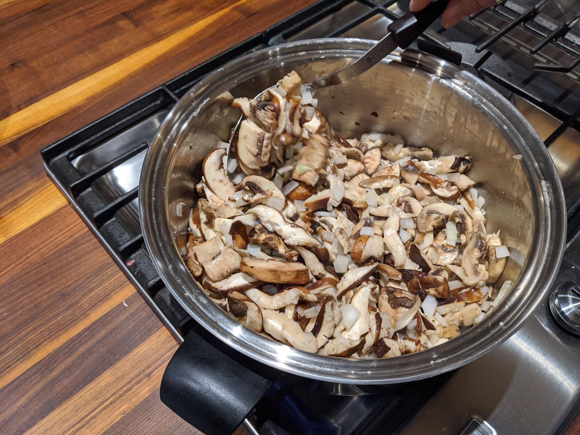 Sauteed mushrooms and onions.