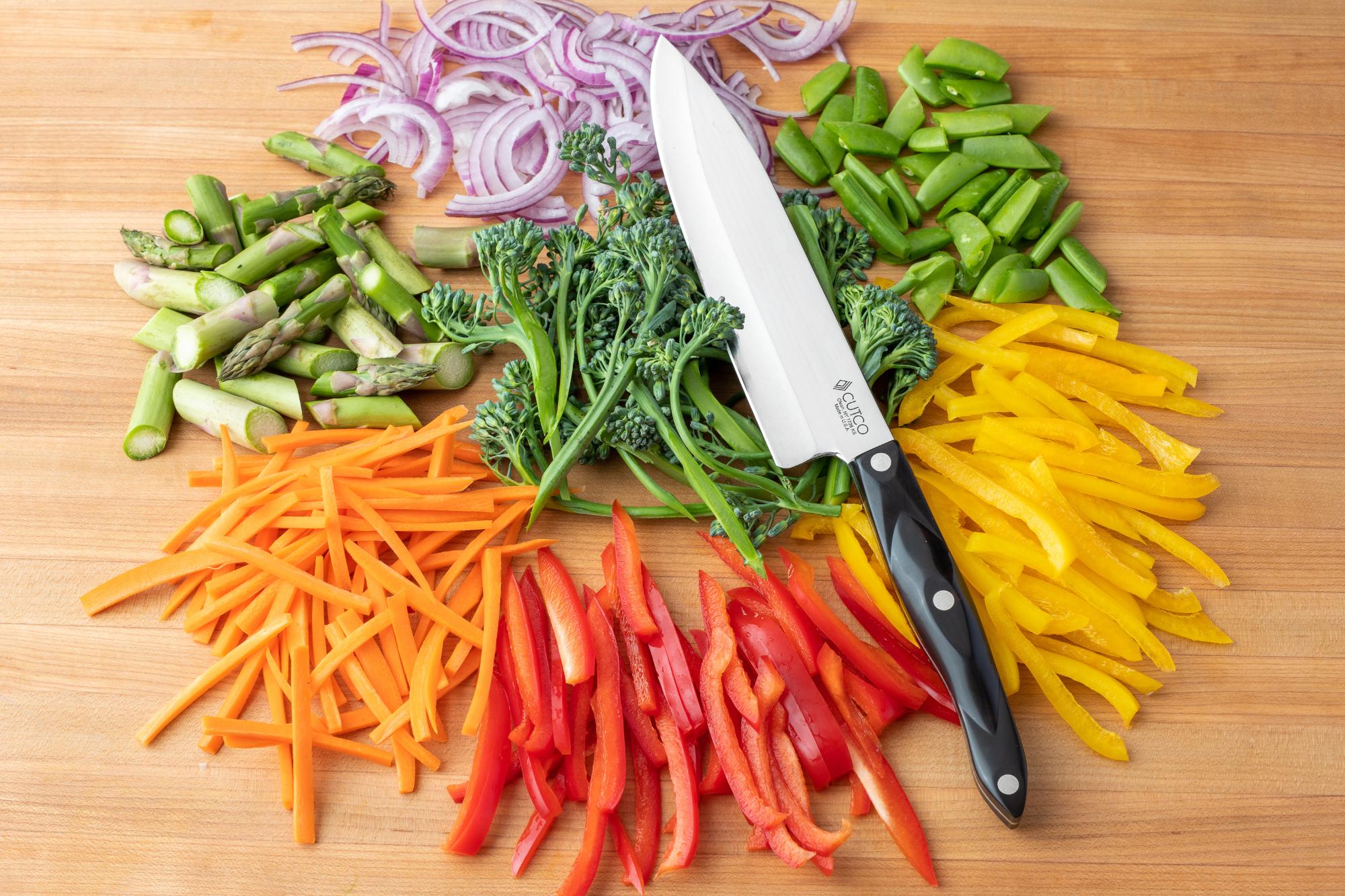 Petite Chef with prepped ingredients.