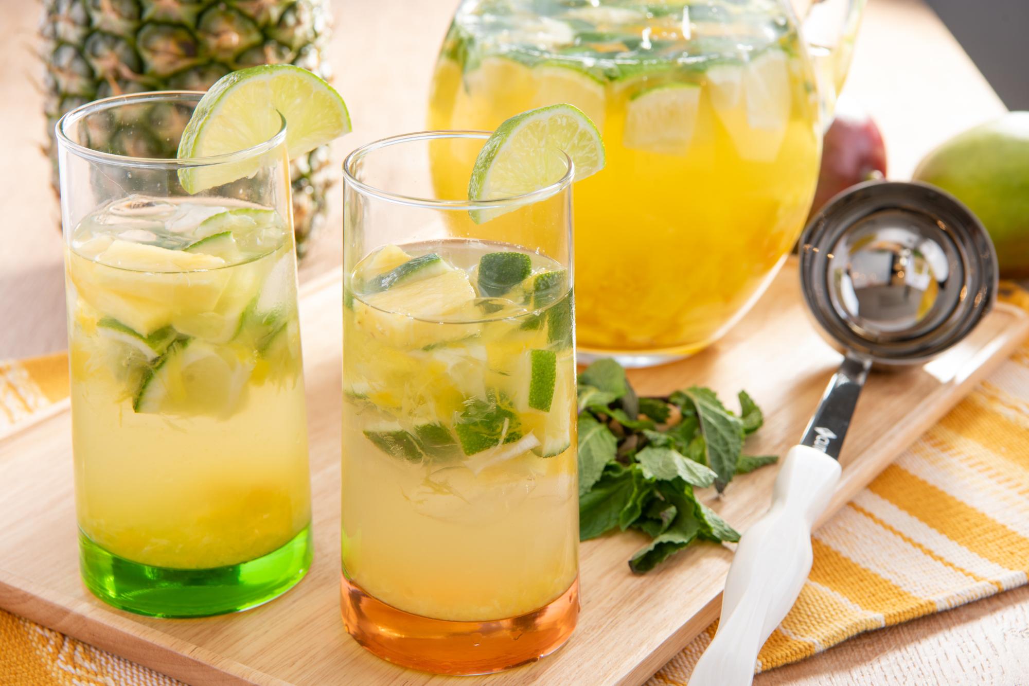 Pineapple and Mango Mojitos