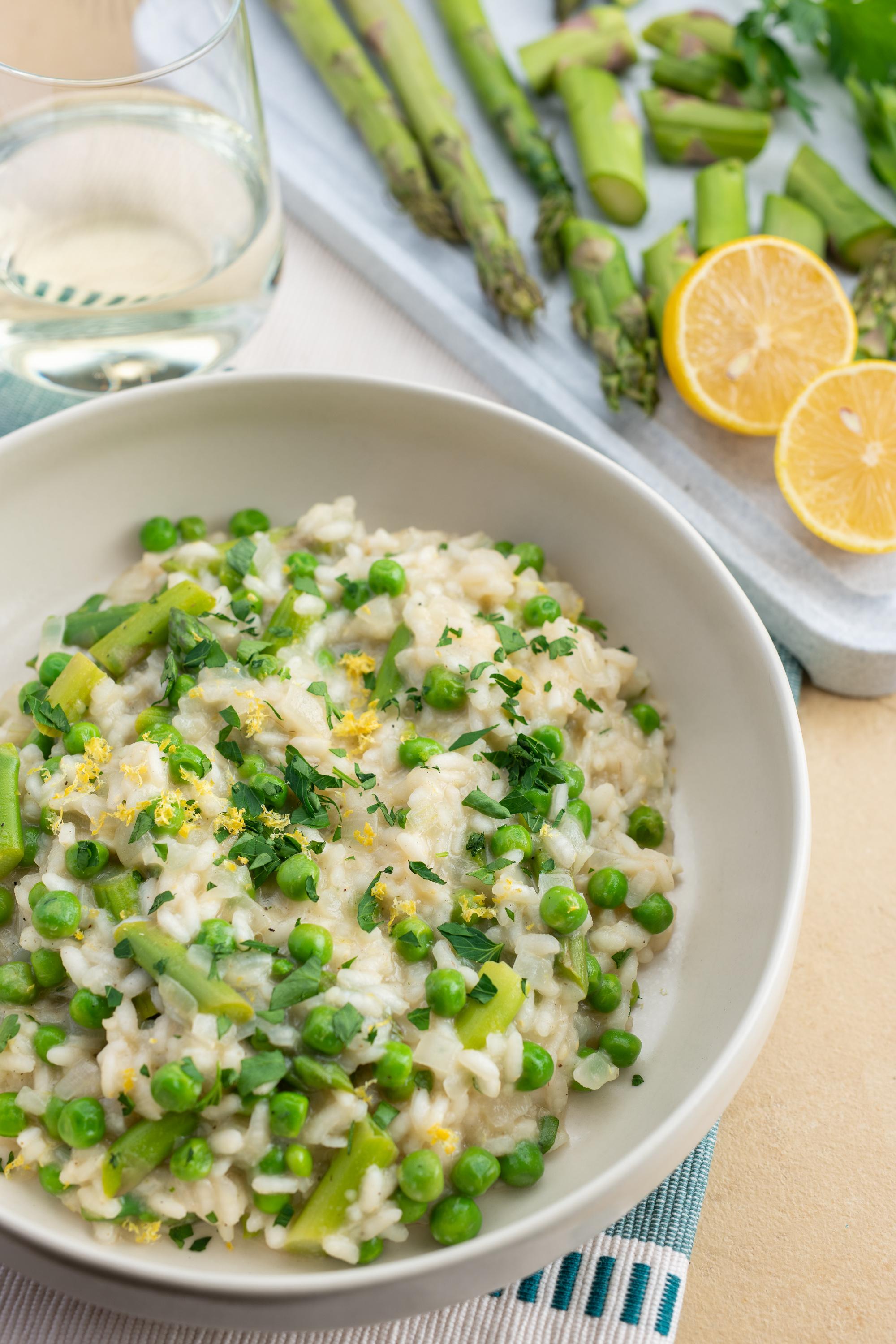 Spring Risotto with Lemon, Asparagus and Peas