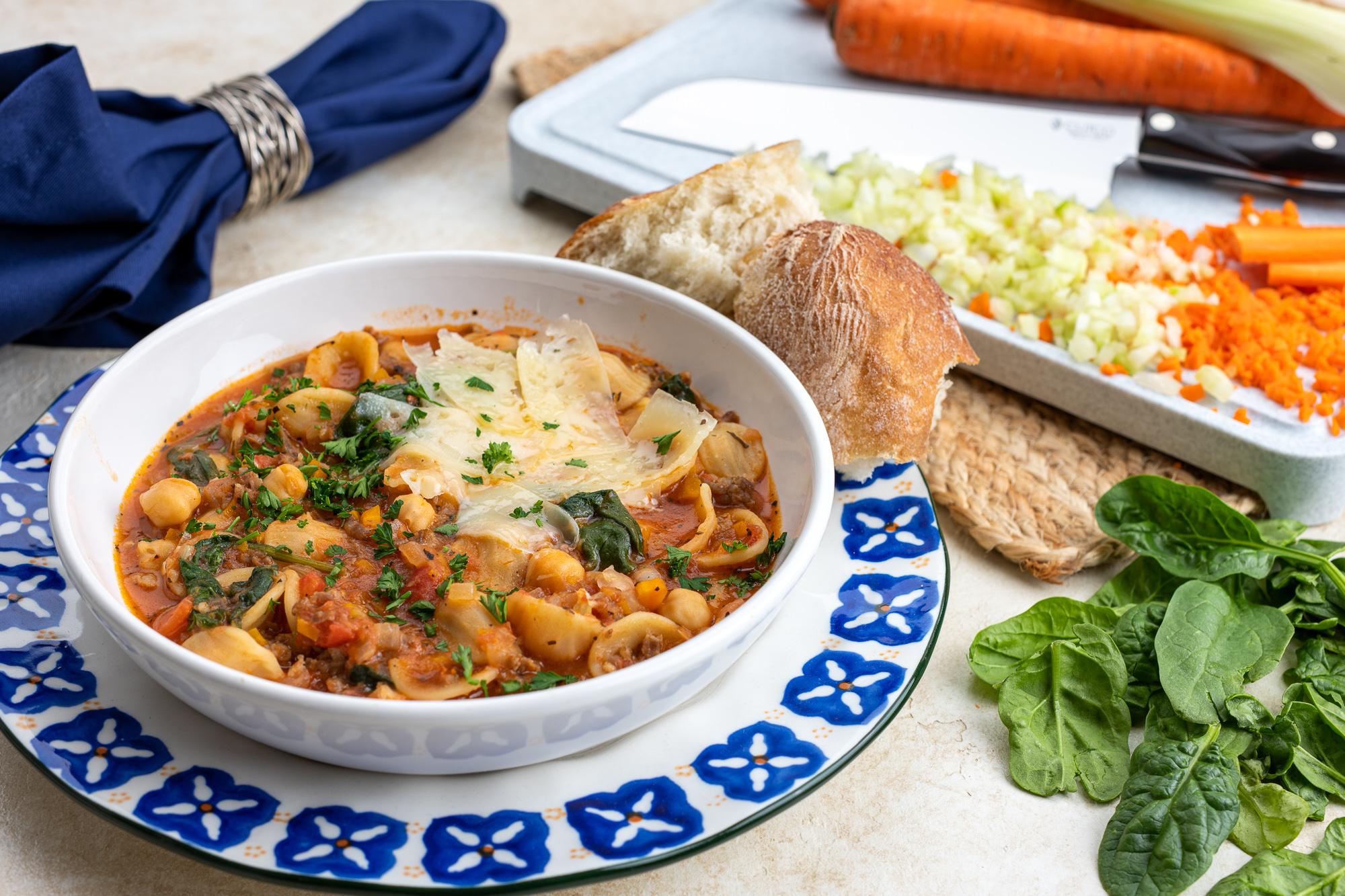 Tomato and Italian Sausage Pasta Soup