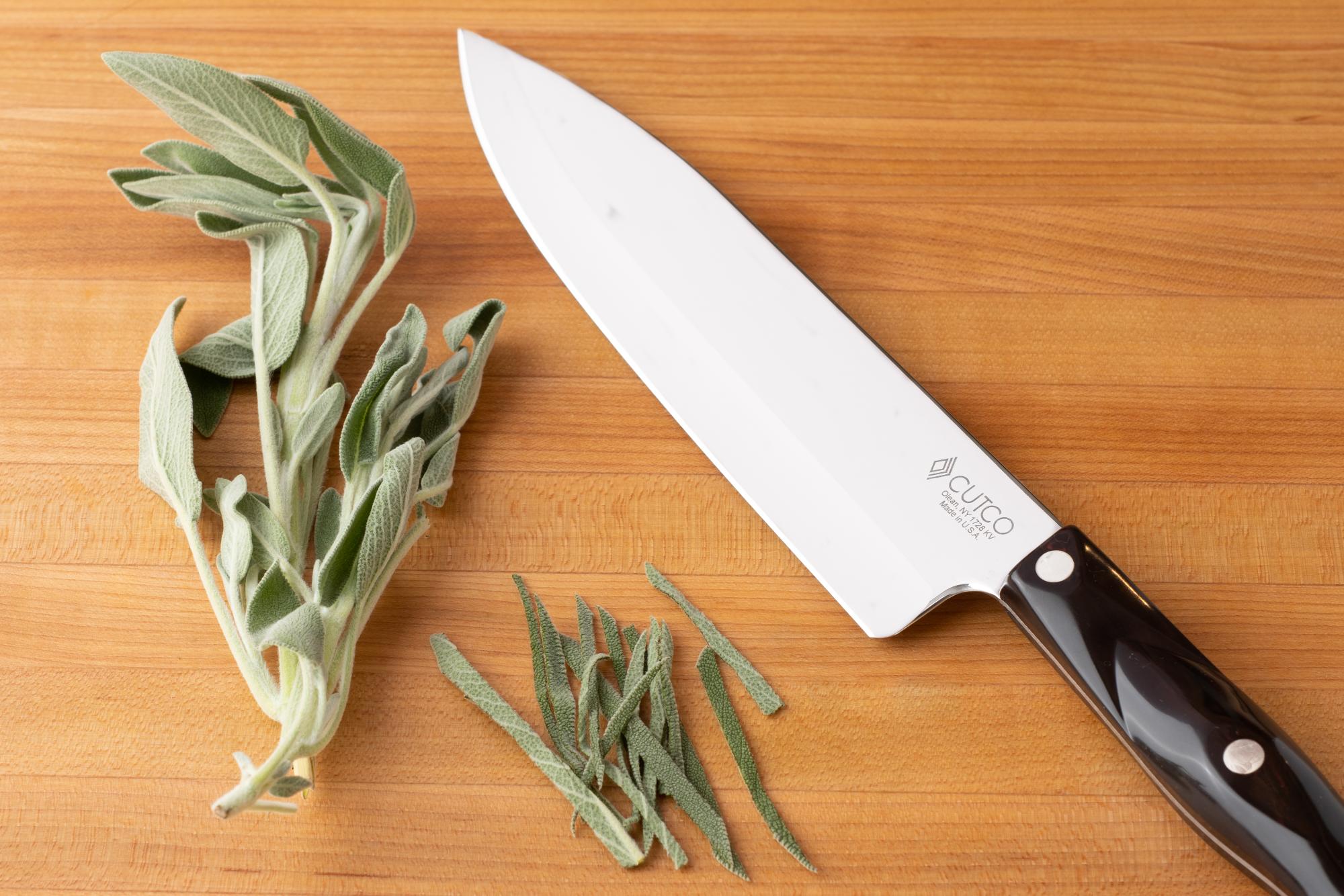 Use the Petite Chef to slice the fresh sage.