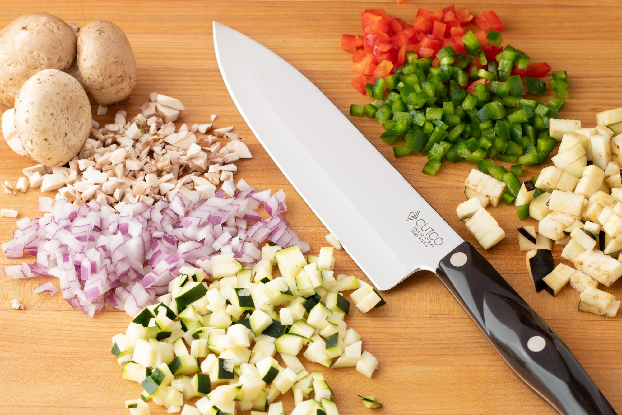 Prepared vegetables with a Petite Chef.