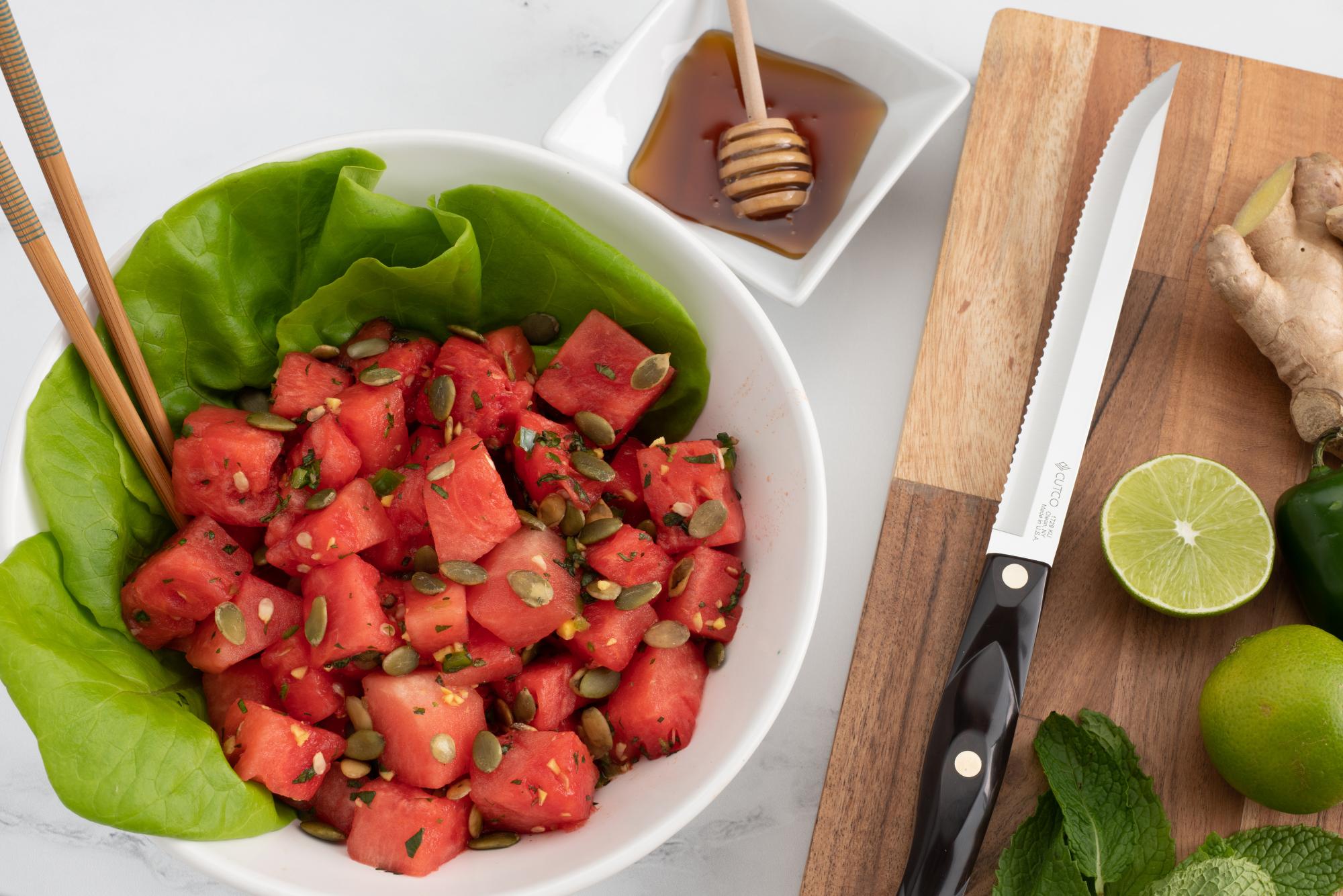 Fire and Ice Watermelon Poke Salad