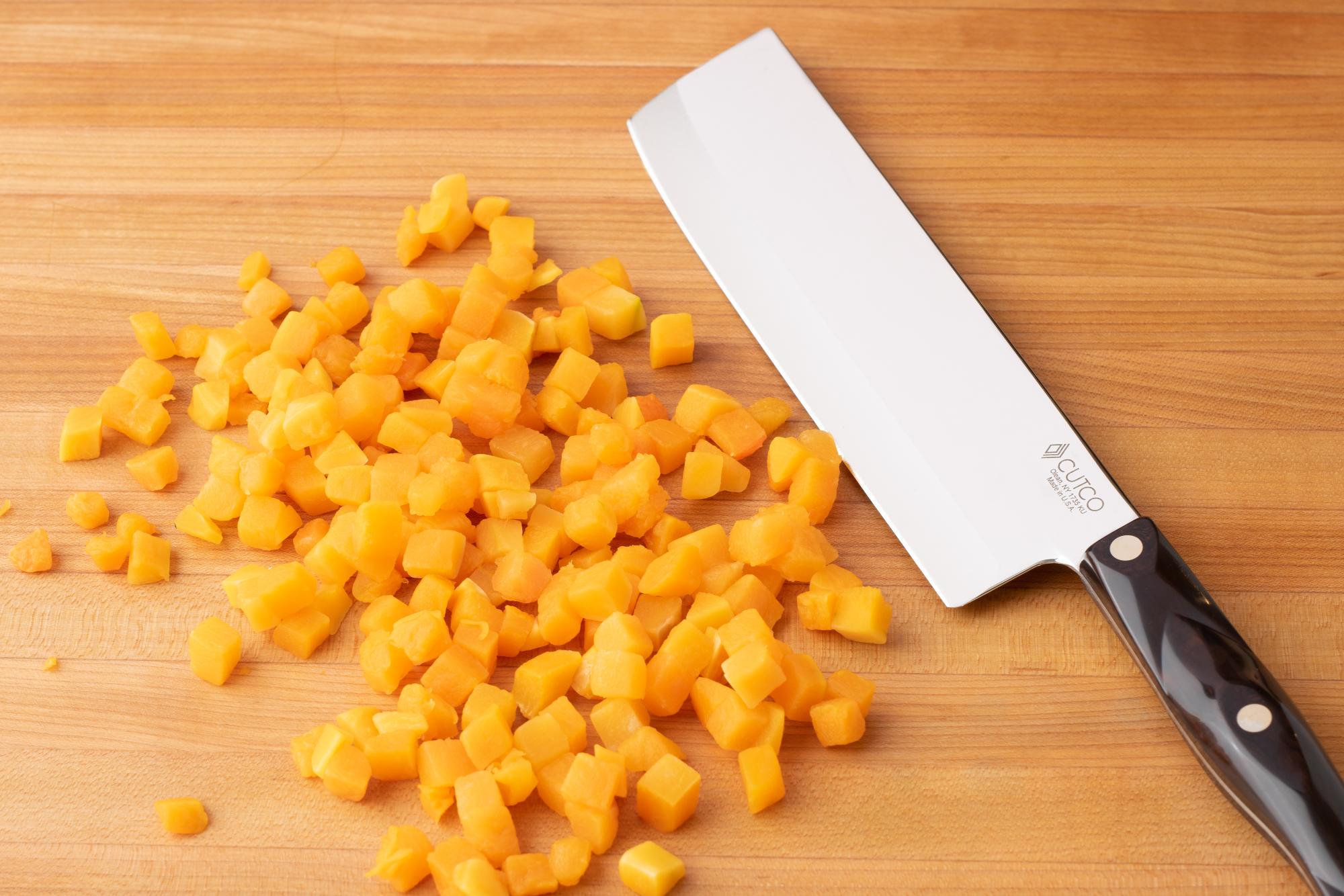 A Vegetable Knife is perfect for dicing the squash.