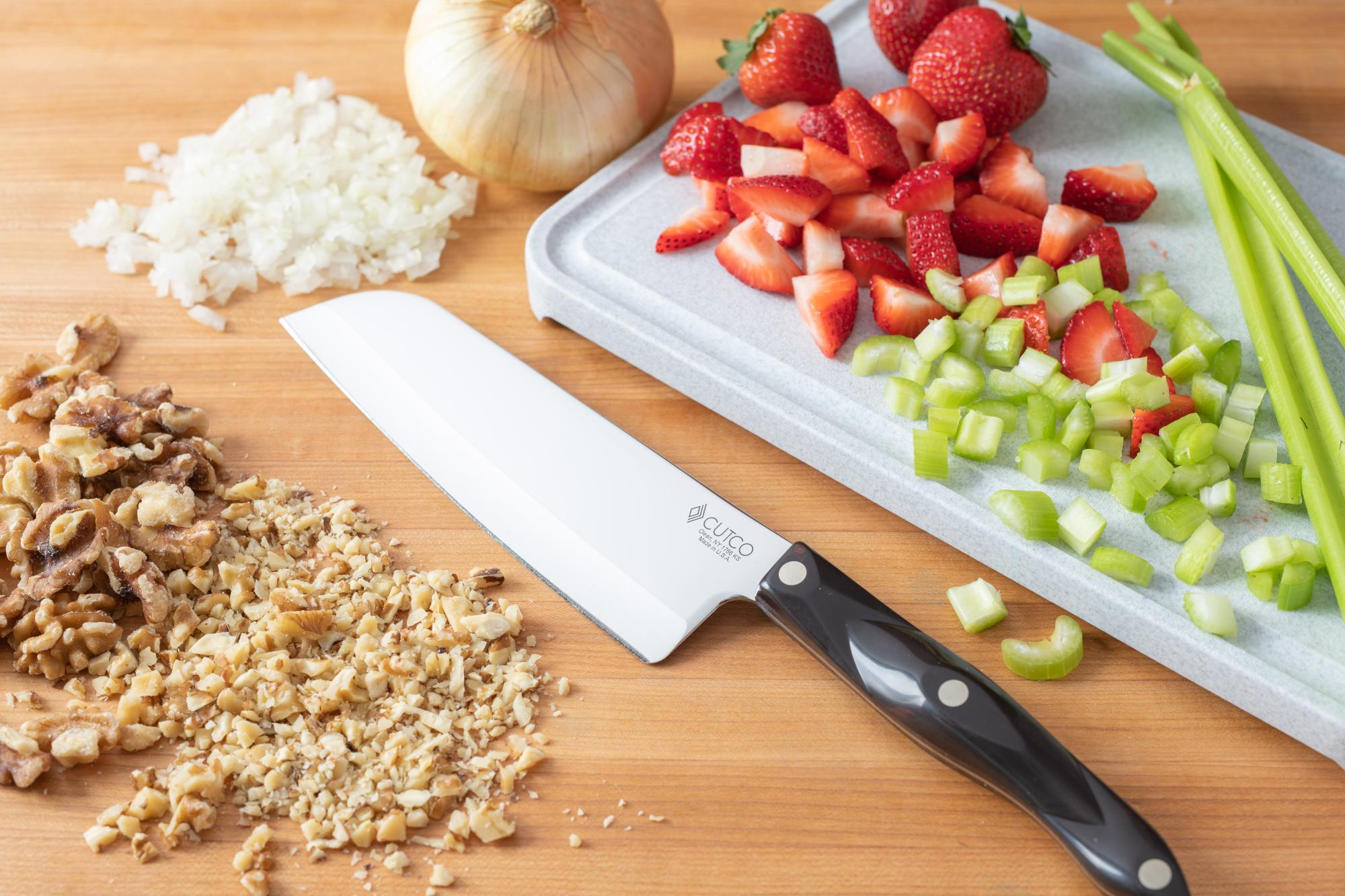 Use the Santoku to do alot of the prep.