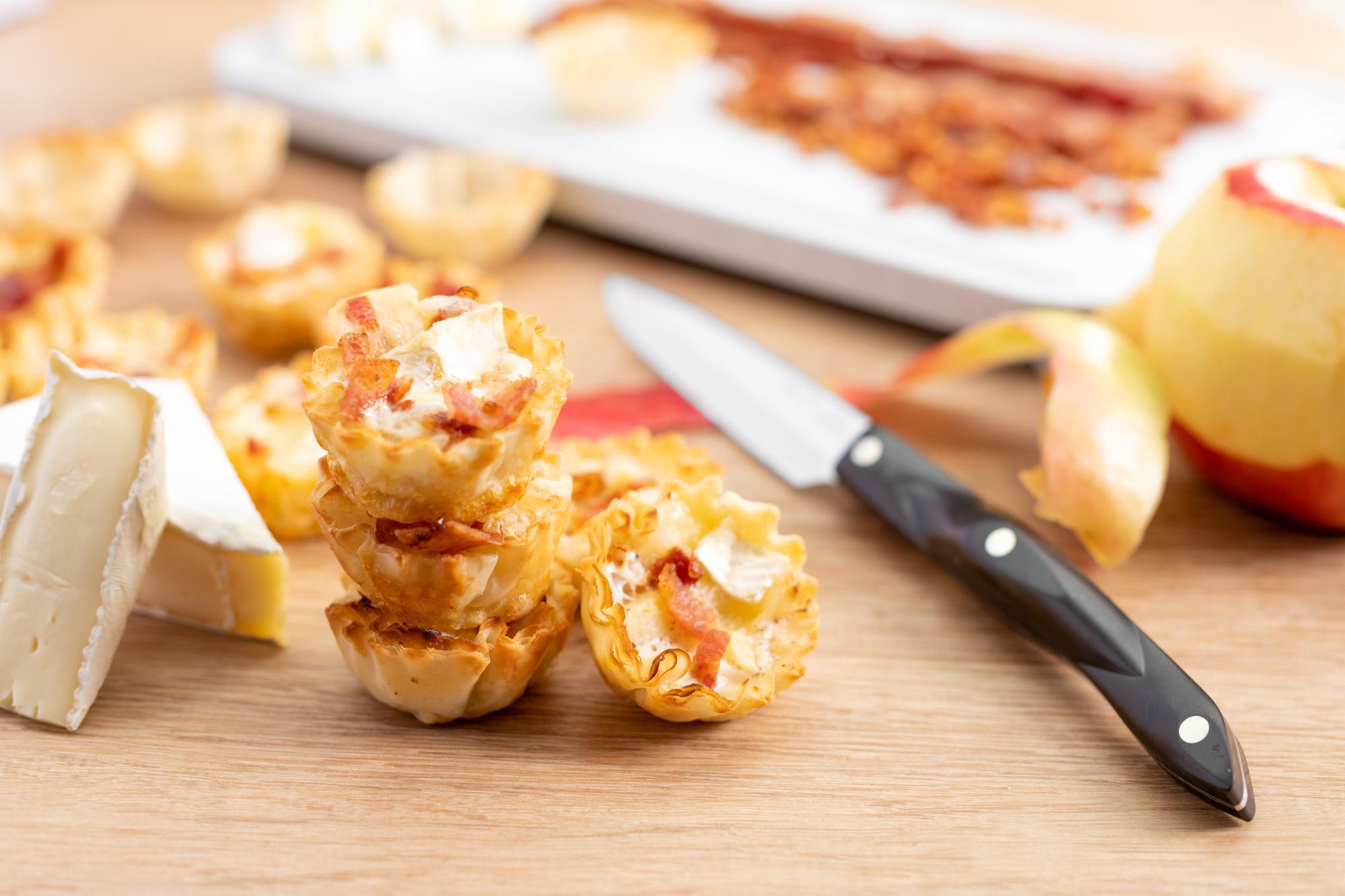 Mini Brie and Apple Quiches