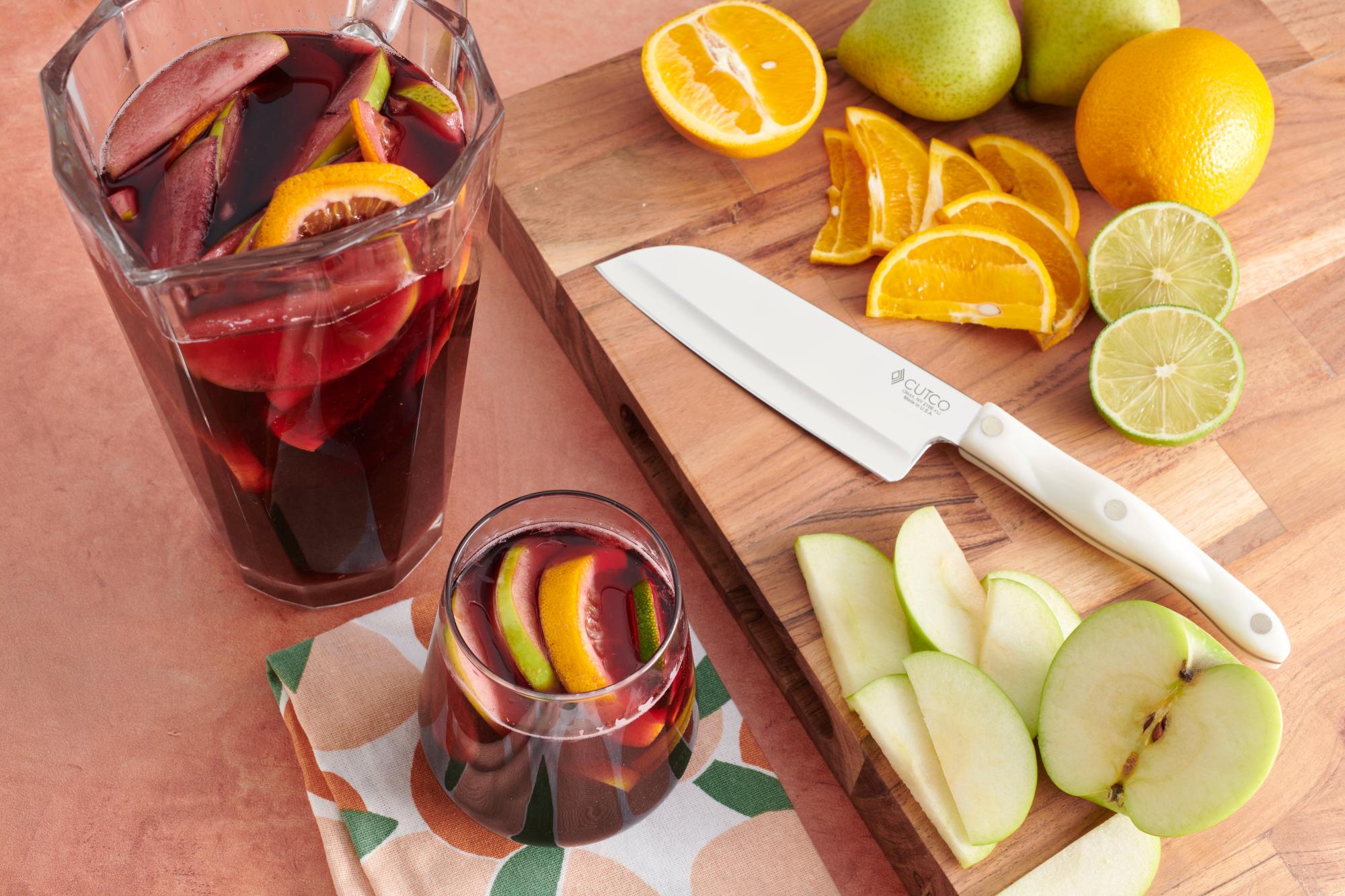 Winter Sangria With Apple, Pear, Orange and Lime