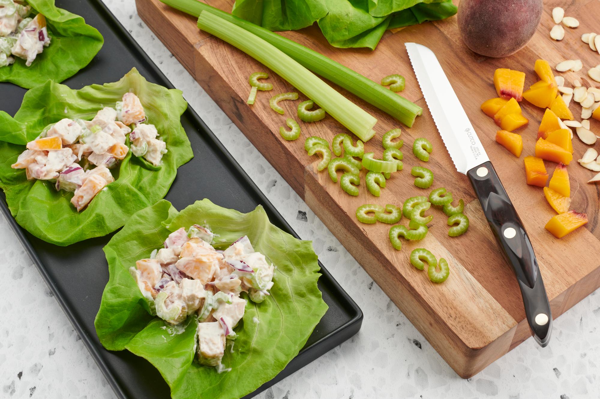 Peachy Chicken Salad Wraps