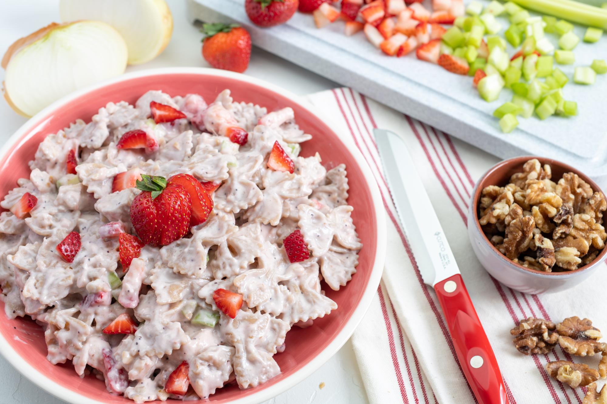 Strawberry Chicken Pasta Salad