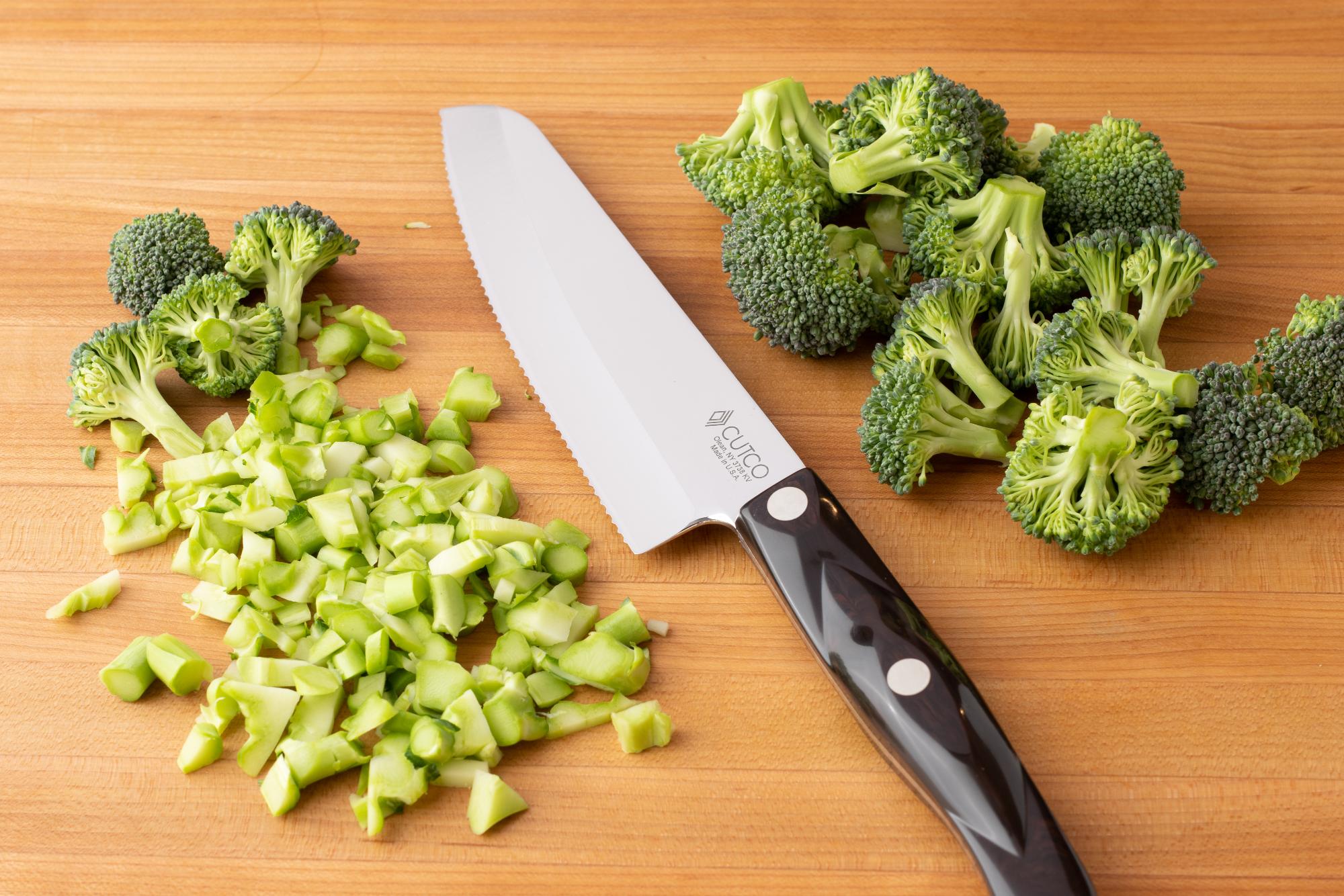 The Gourmet Prep Knife is perfect for cutting broccoli florets.
