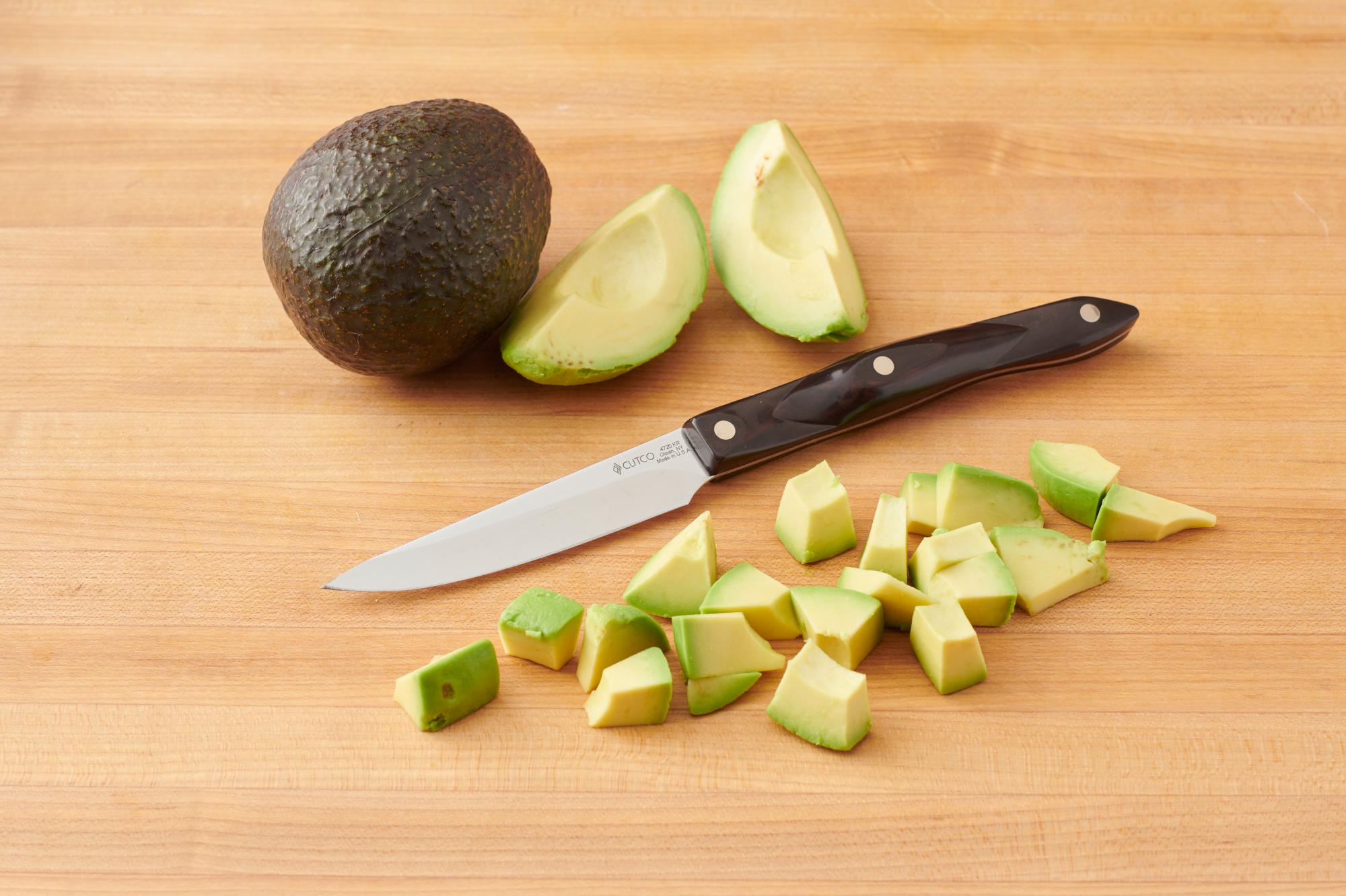 A 4 Inch Gourmet Paring knife is great for prepping the avocado.