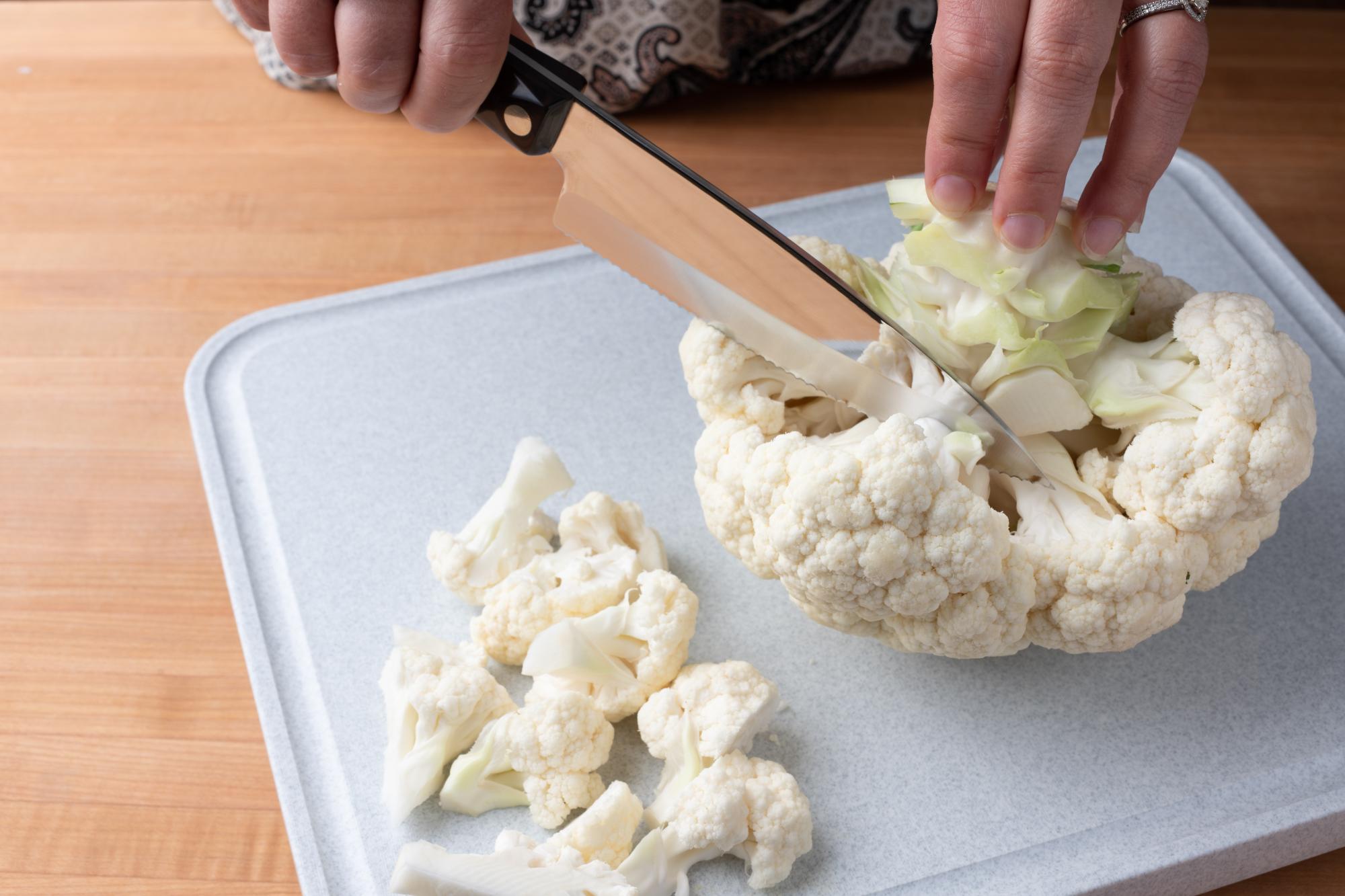 Remove the florets with a Gourmet Prep Knife.