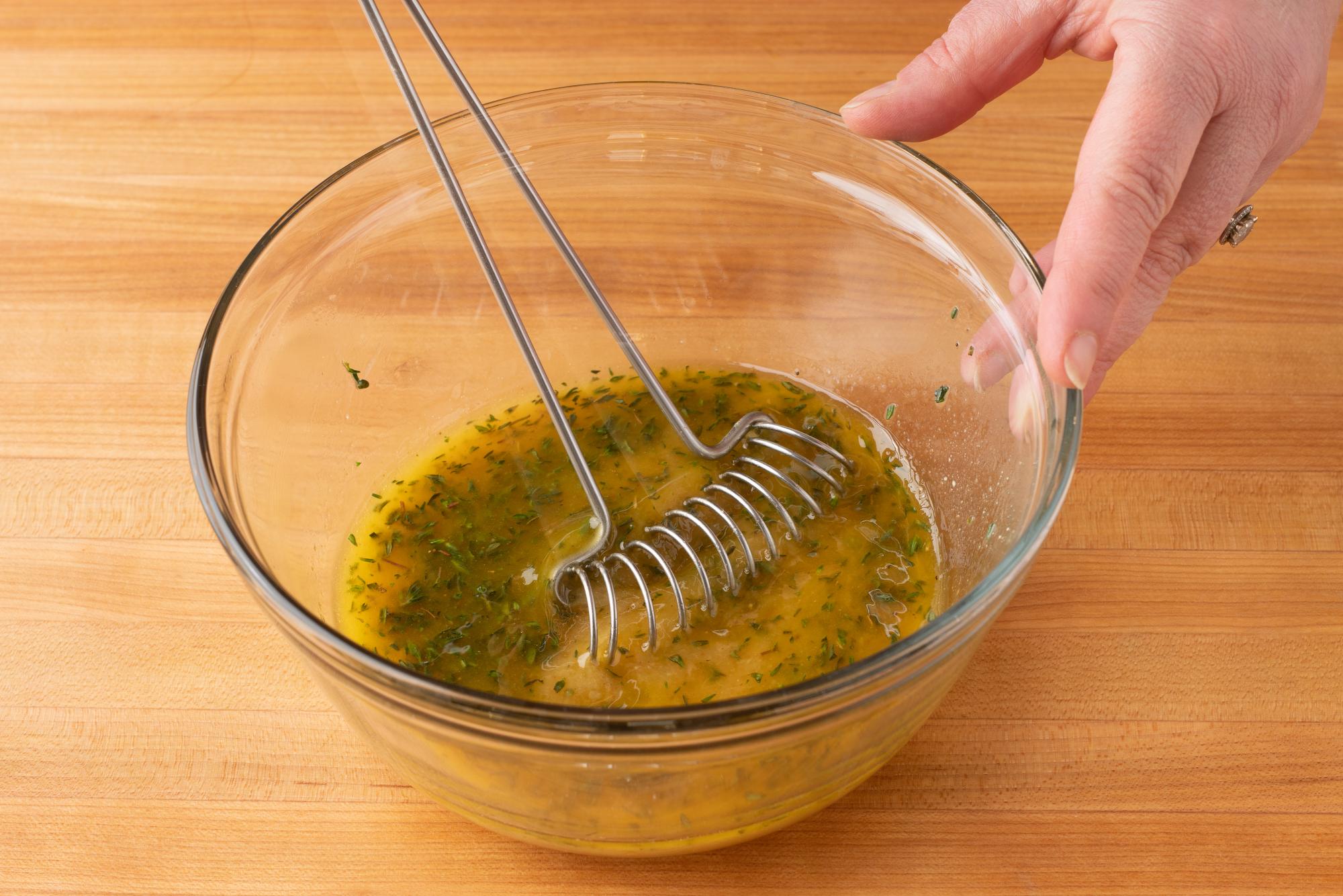 Use a Mix Stir to mix the vinaigrette.