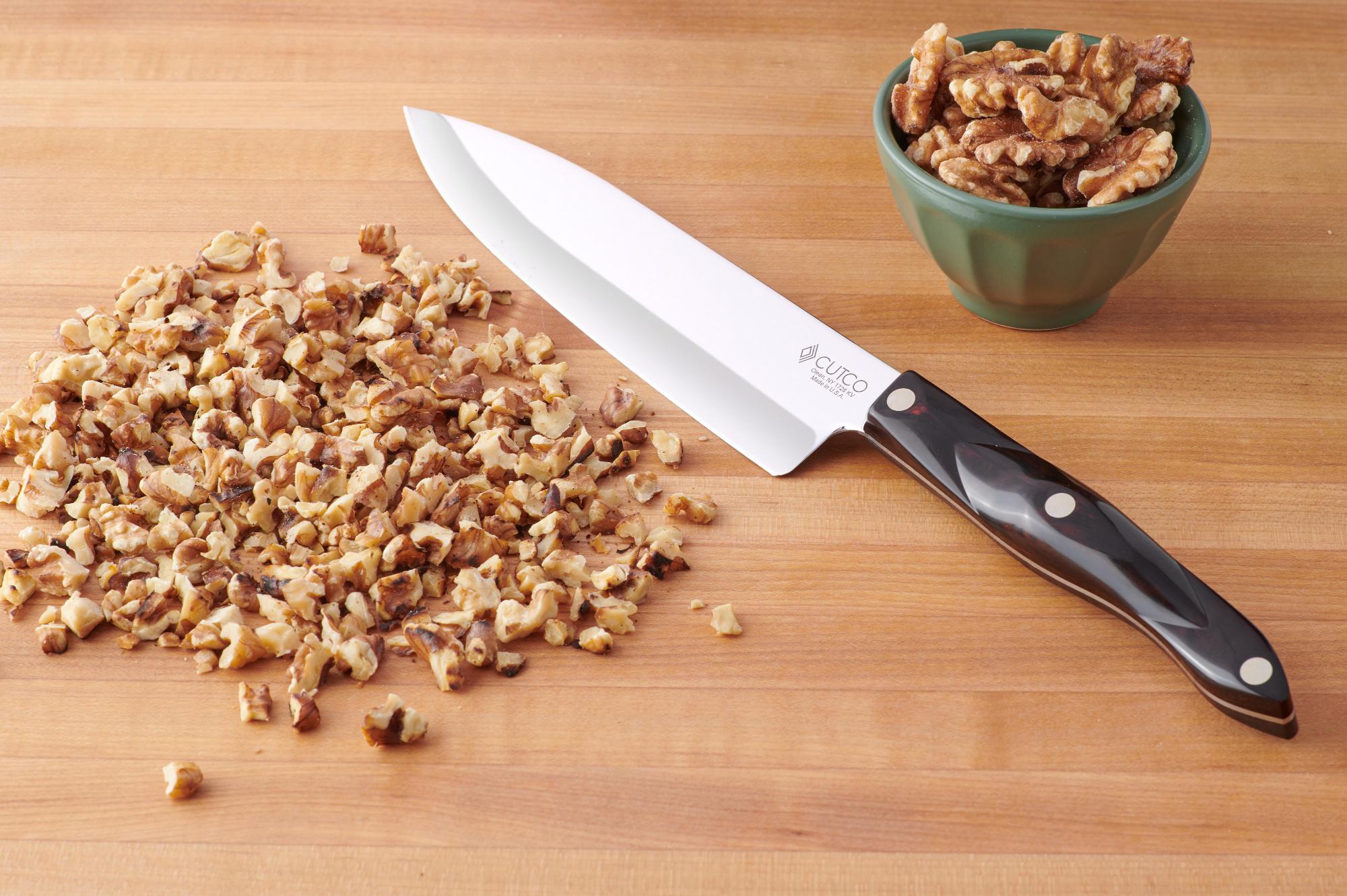 Chopping walnuts with a Petite Chef.