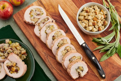 Turkey Roulade With Herbs, Apple and Cranberry