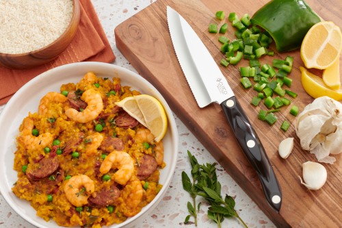 Shrimp and Chorizo Paella in the Slow Cooker