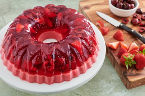 Cranberry Jell-O® Layered Berry Dessert