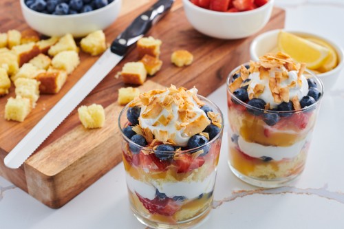 Lemon Curd Trifles With Berries and Coconut Whipped Cream