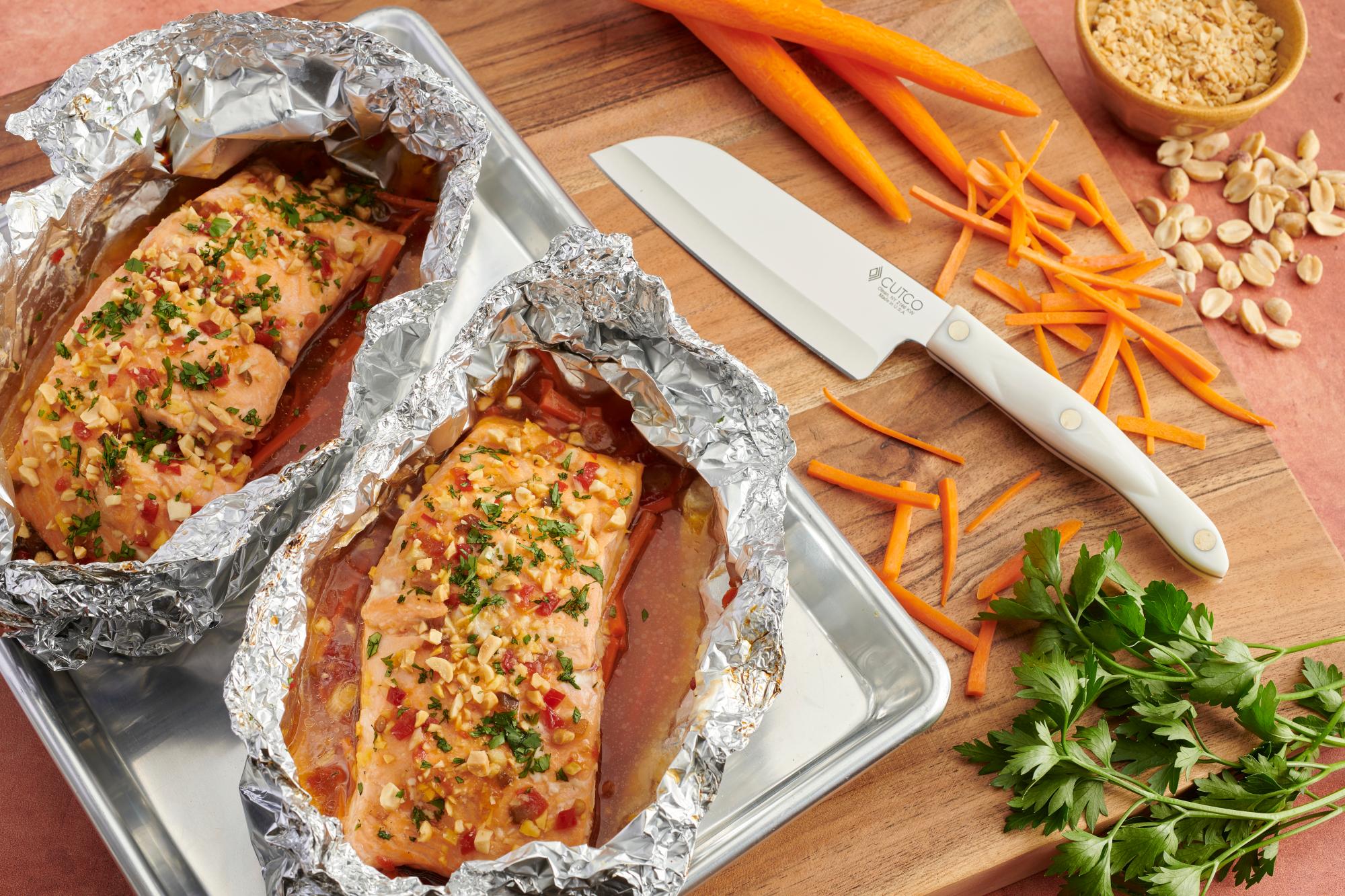 Baked Thai Salmon in Foil Packets