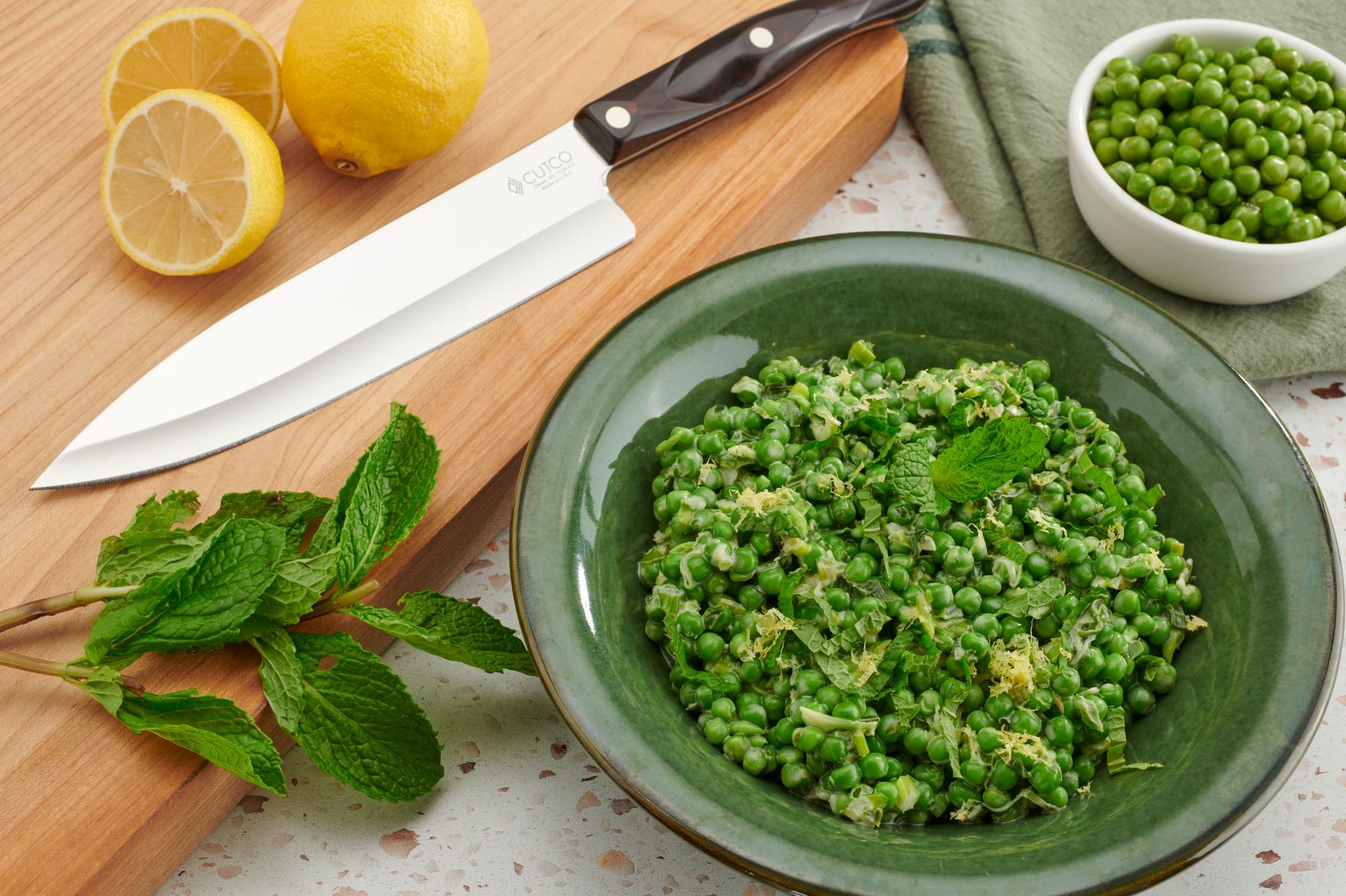 Peas With Lemon, Mint and Scallions