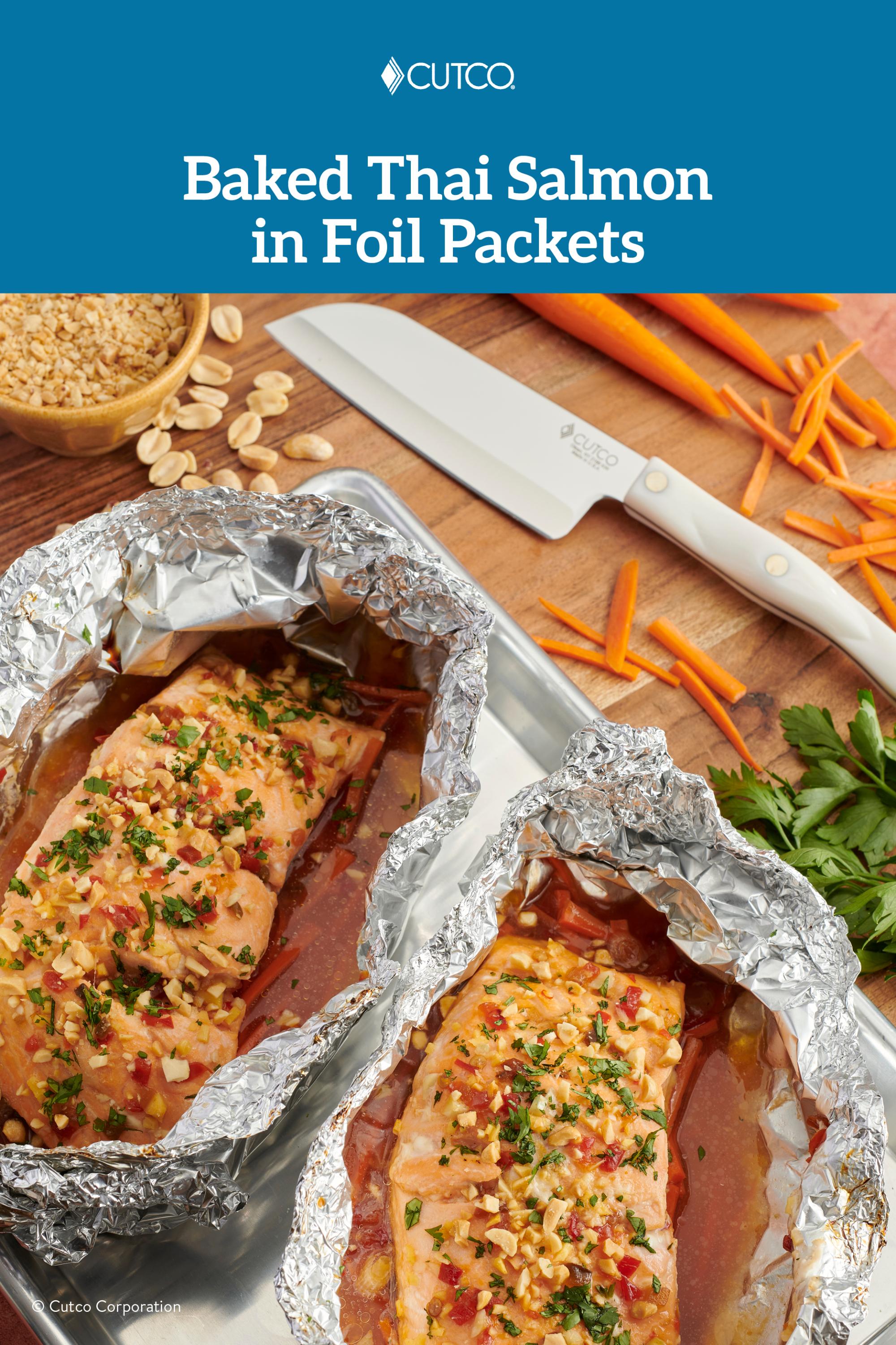 Baked Thai Salmon in Foil Packets