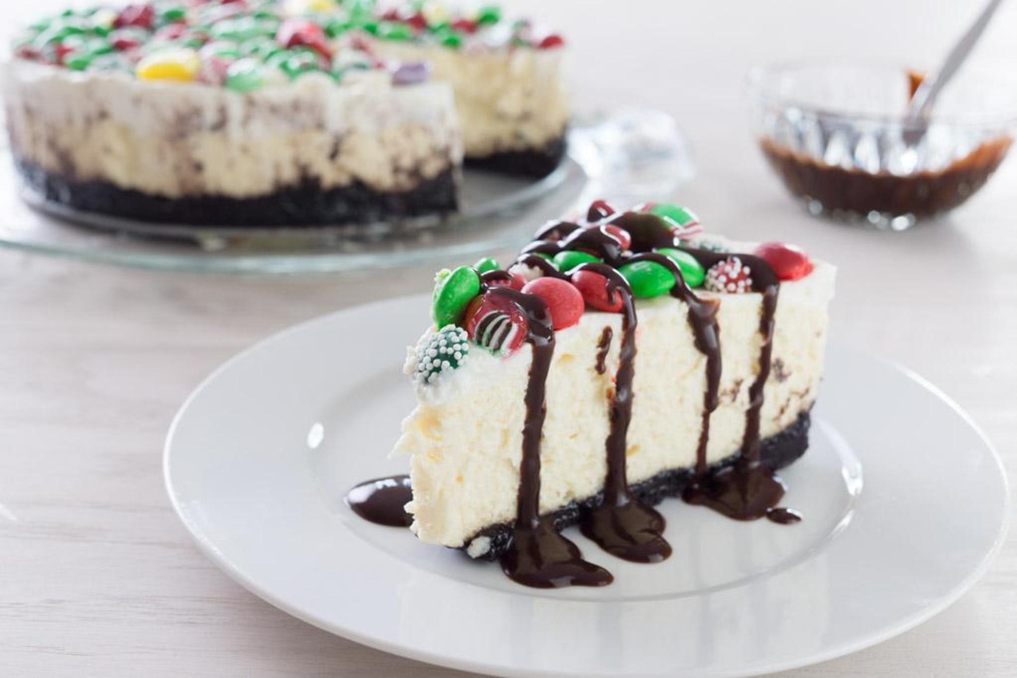 Candyland Holiday Cheesecake