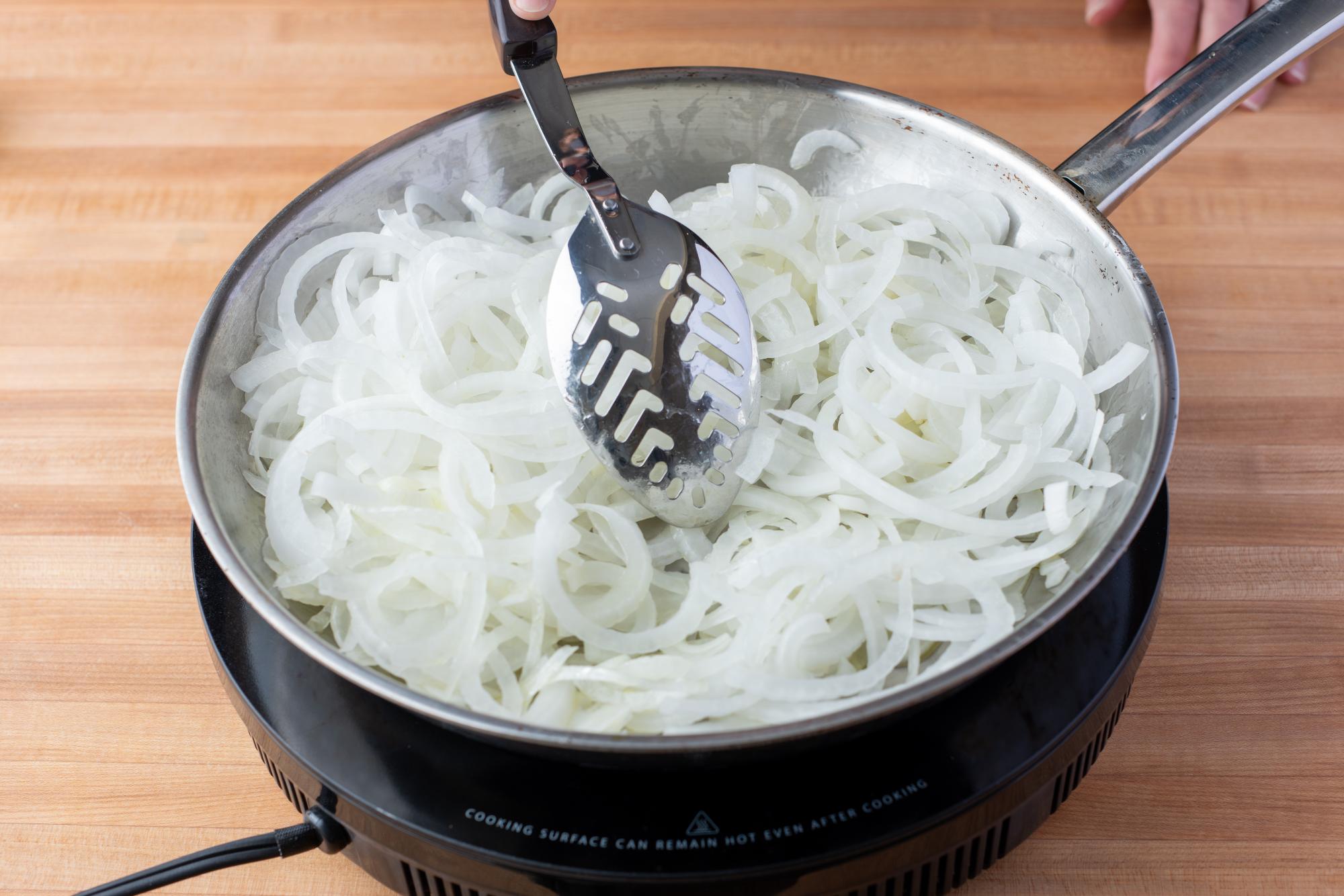 Sauting the onions.