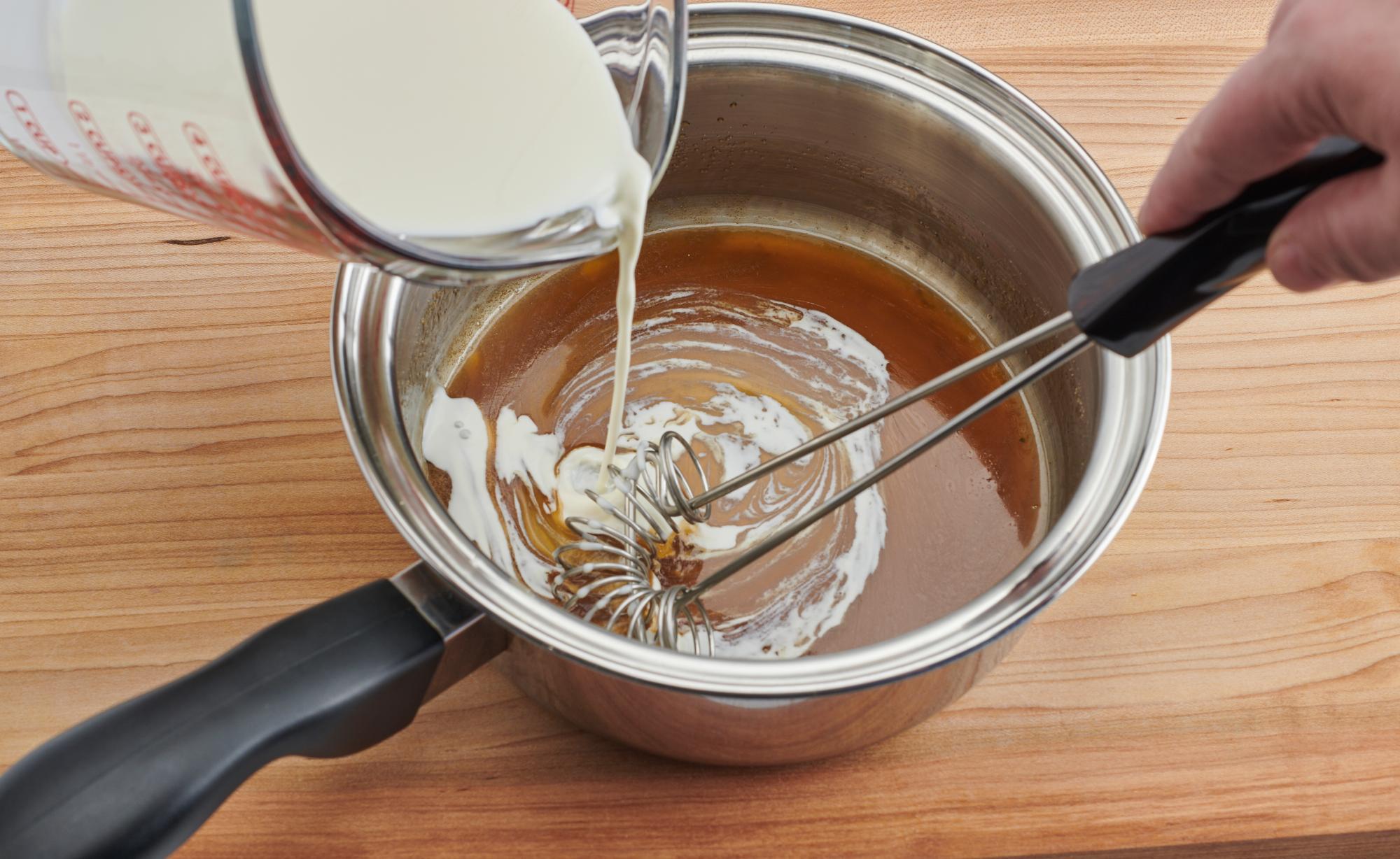 Whisking in cream with a Mix-Stir.