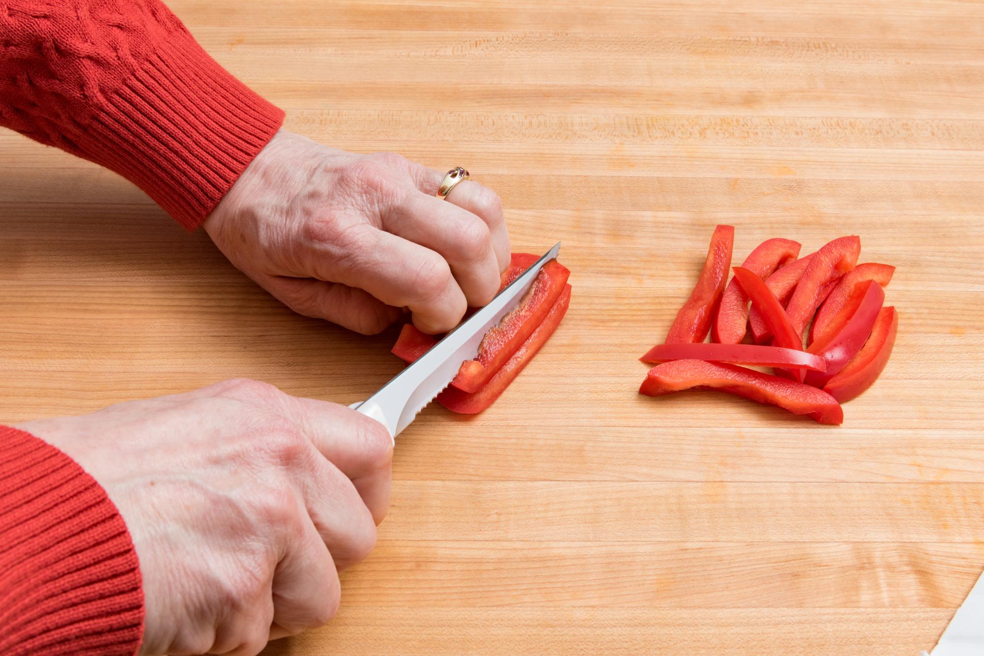 Slice a Bell Pepper with a Trimmer.