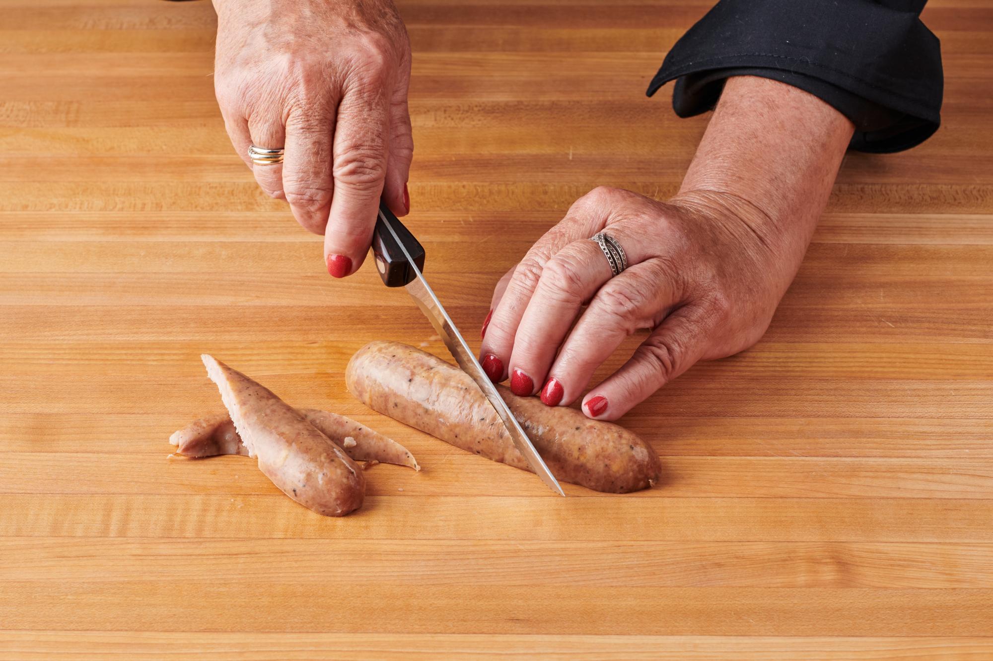 Cutting Sausage with Trimmer