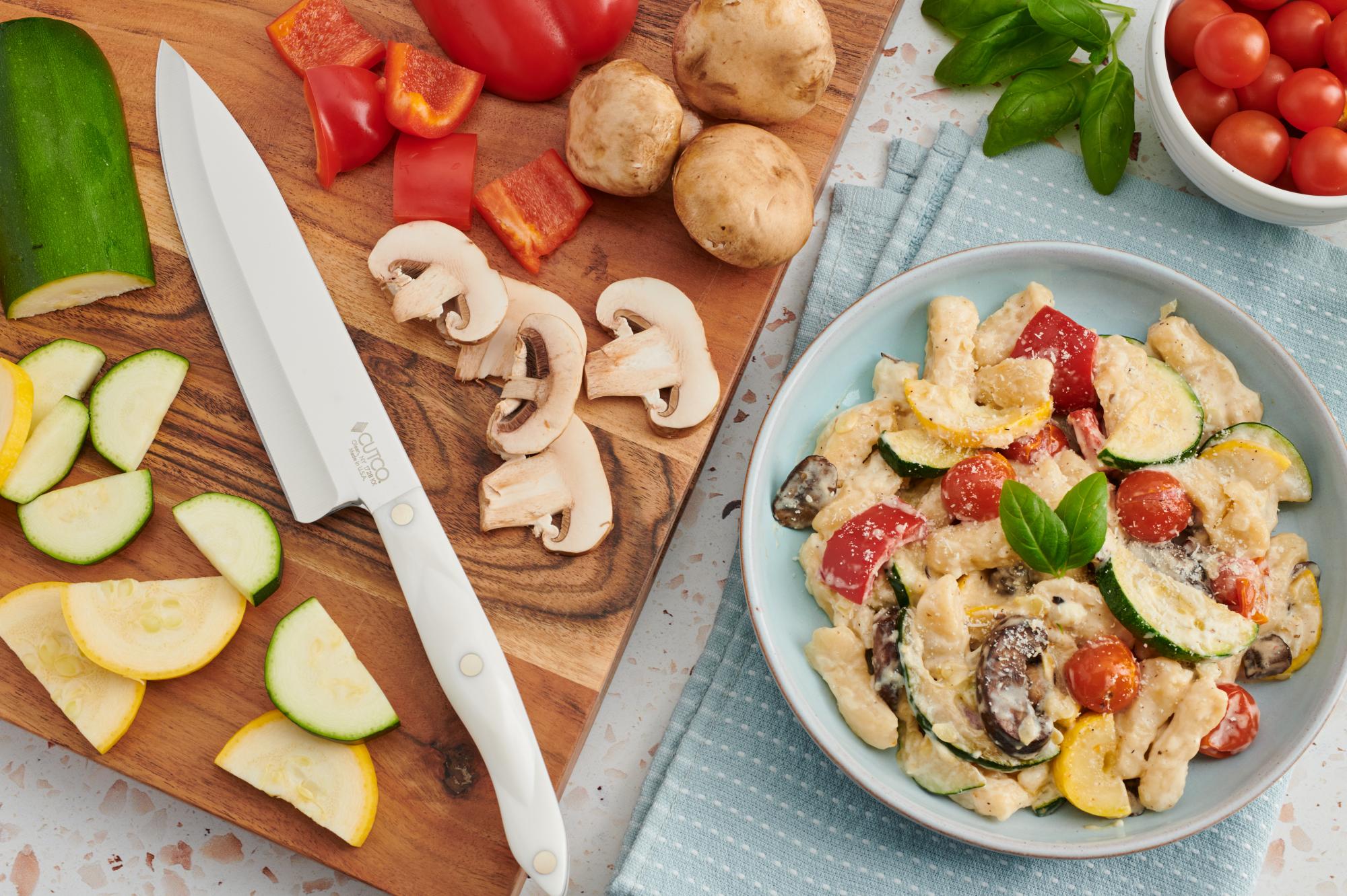 Garden Vegetable Gnocchi With Alfredo Sauce