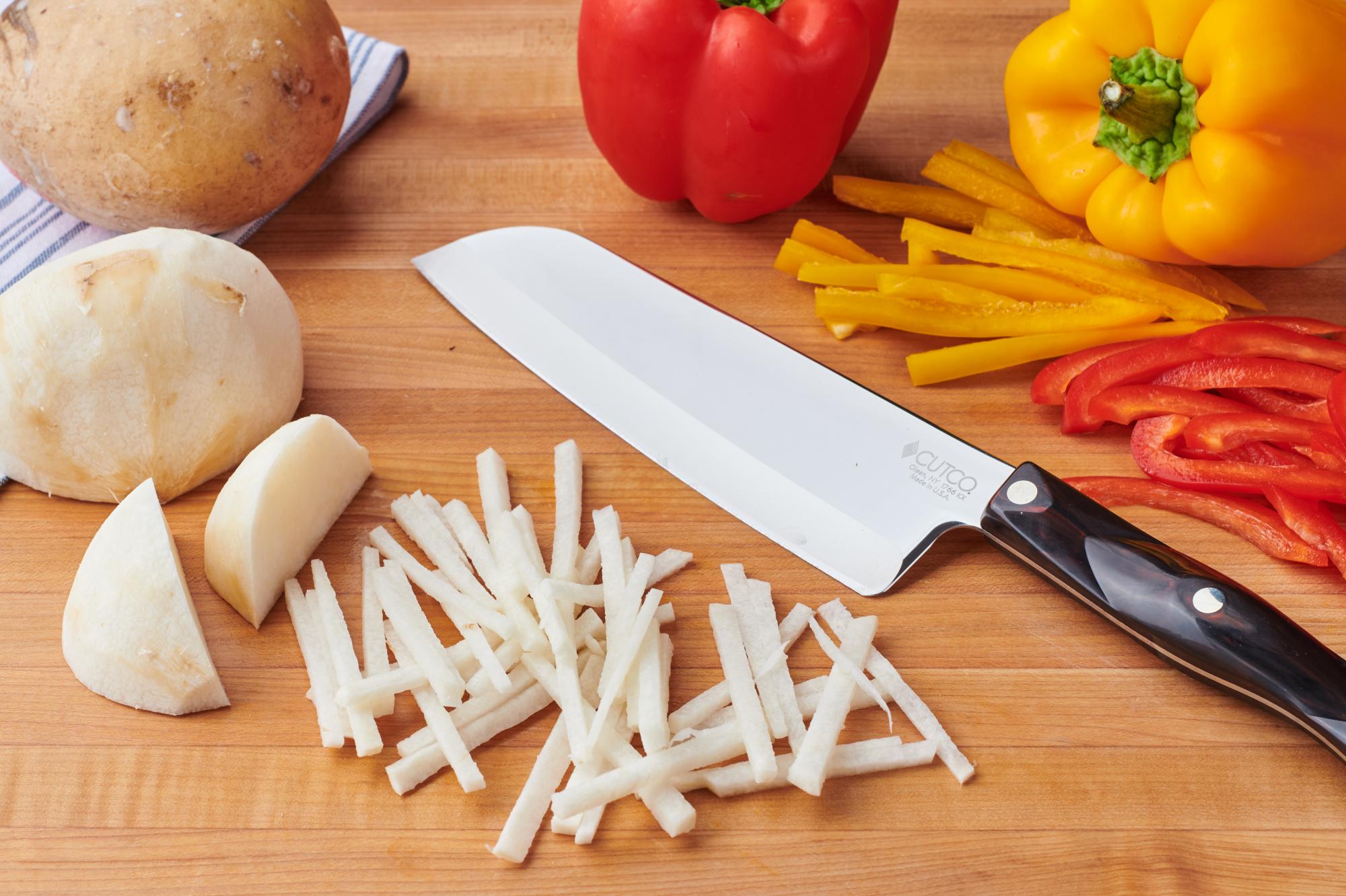  jicama and peppers with Santoku